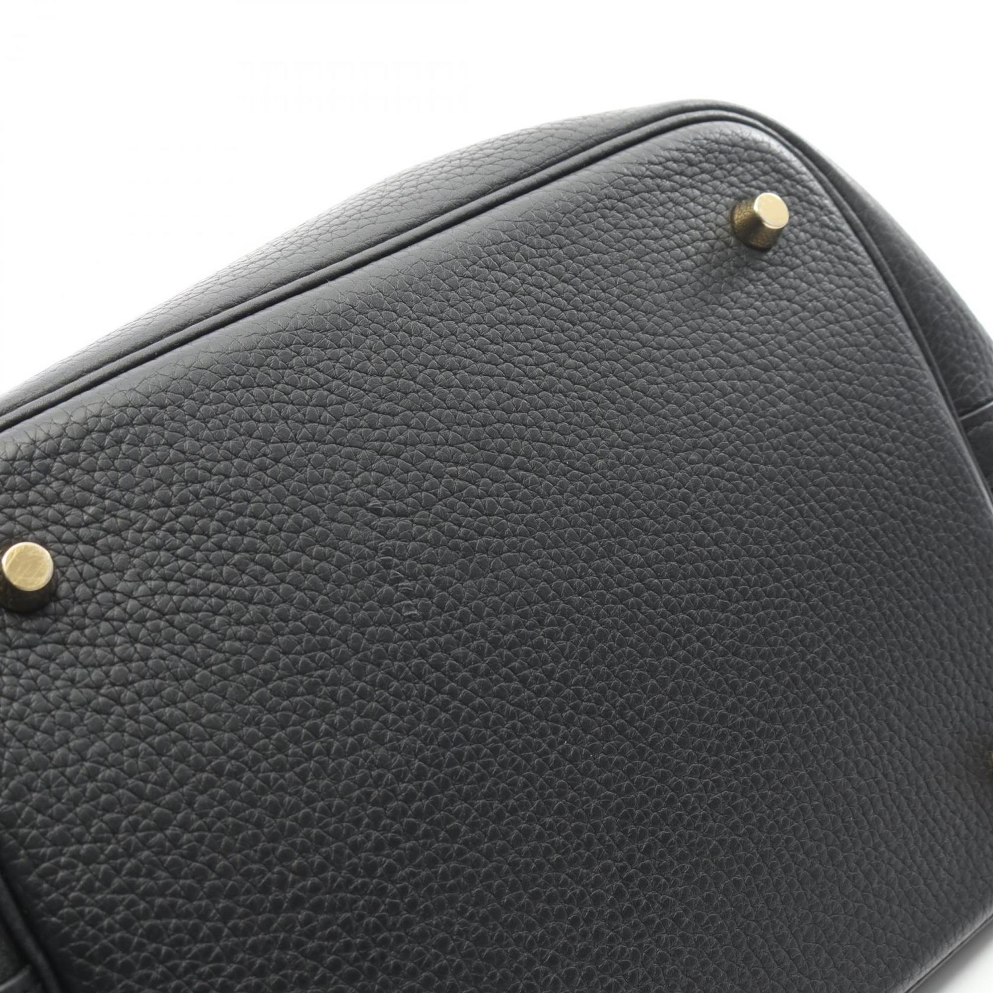 Hermes Black Taurillon Clemence Leather Handbag (Pre-Owned)
