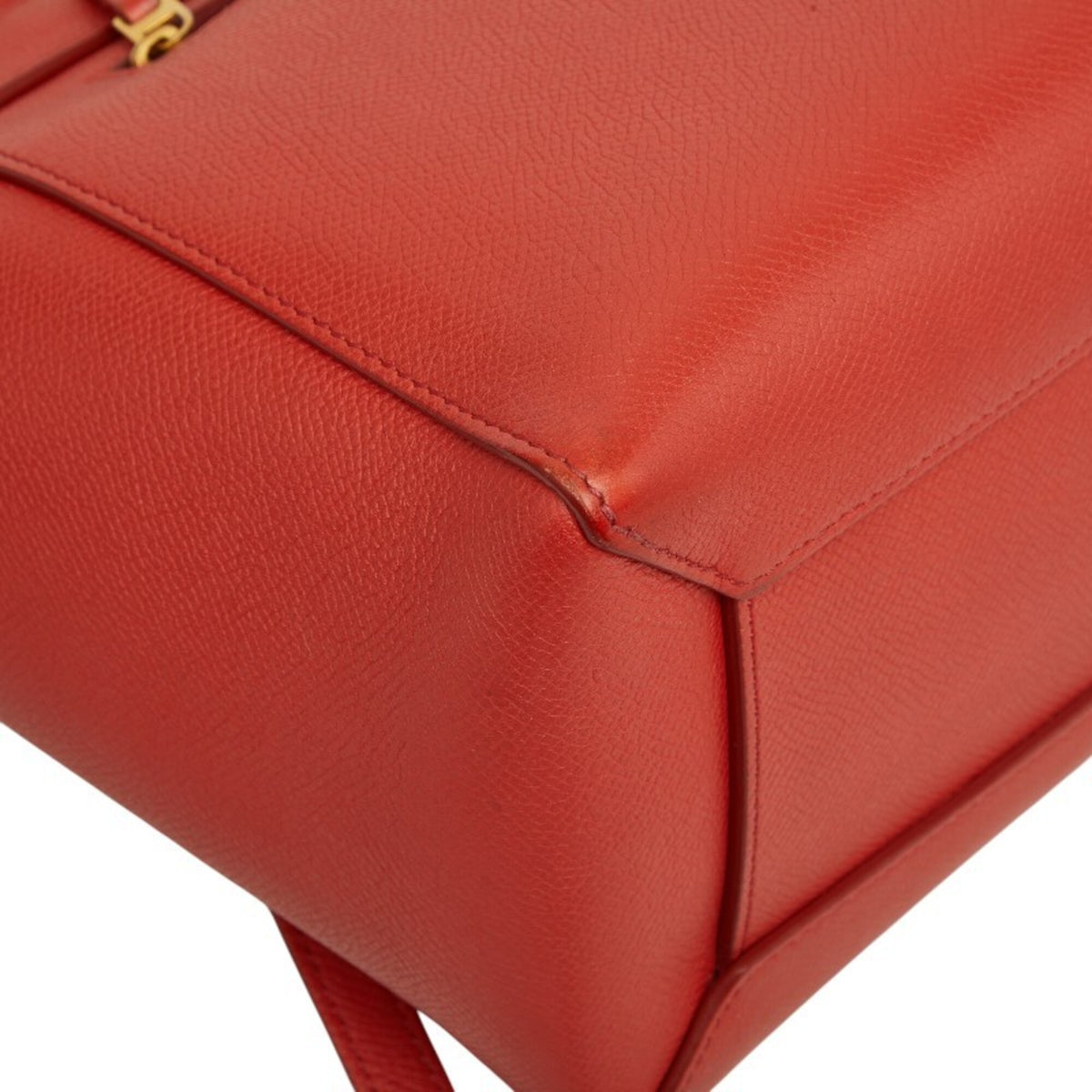 Celine Orange Leather Handbag Shoulder Bag (Pre-Owned)