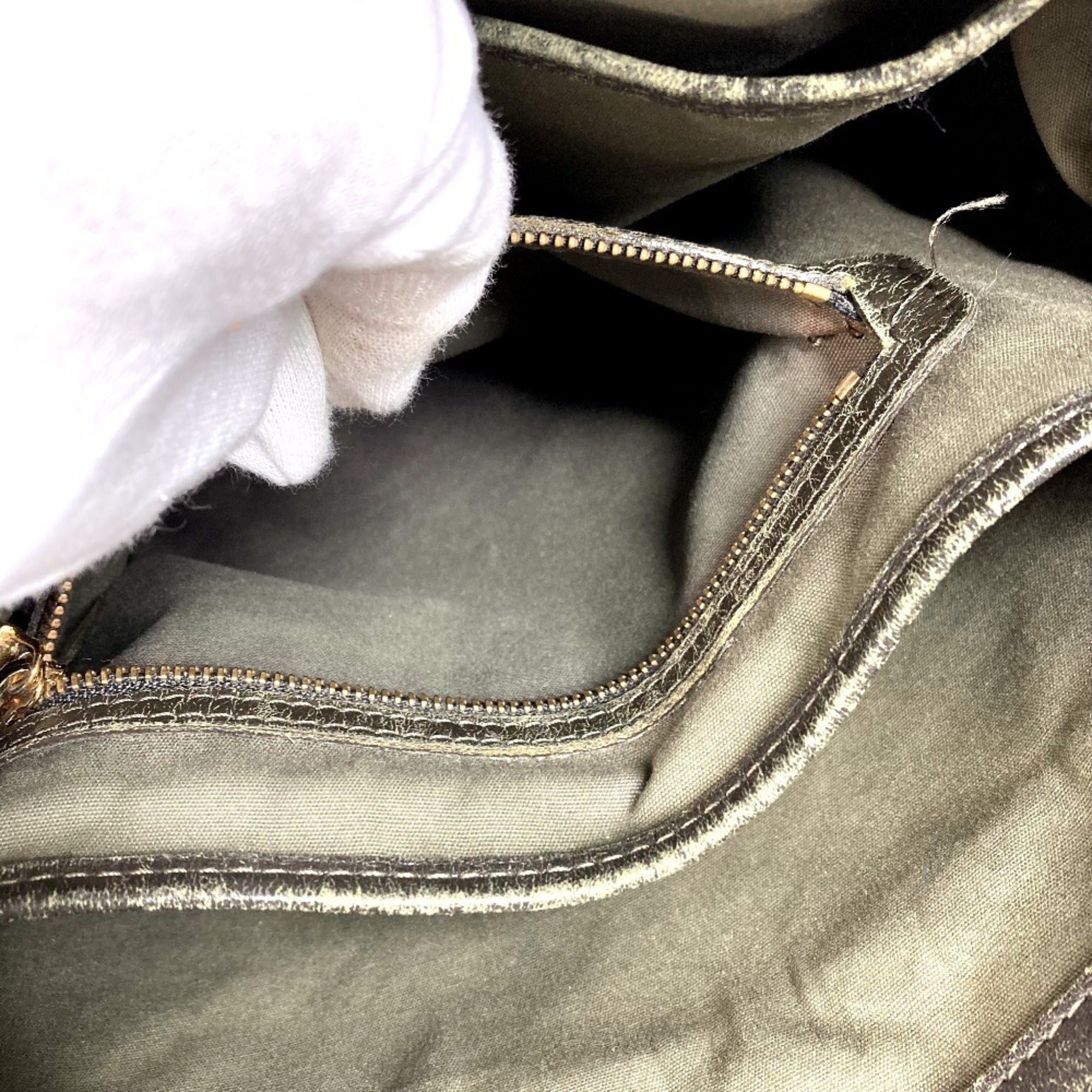 Louis Vuitton Khaki Monogram Mini Shoulder Bag Tote Bag (Pre-Owned)
