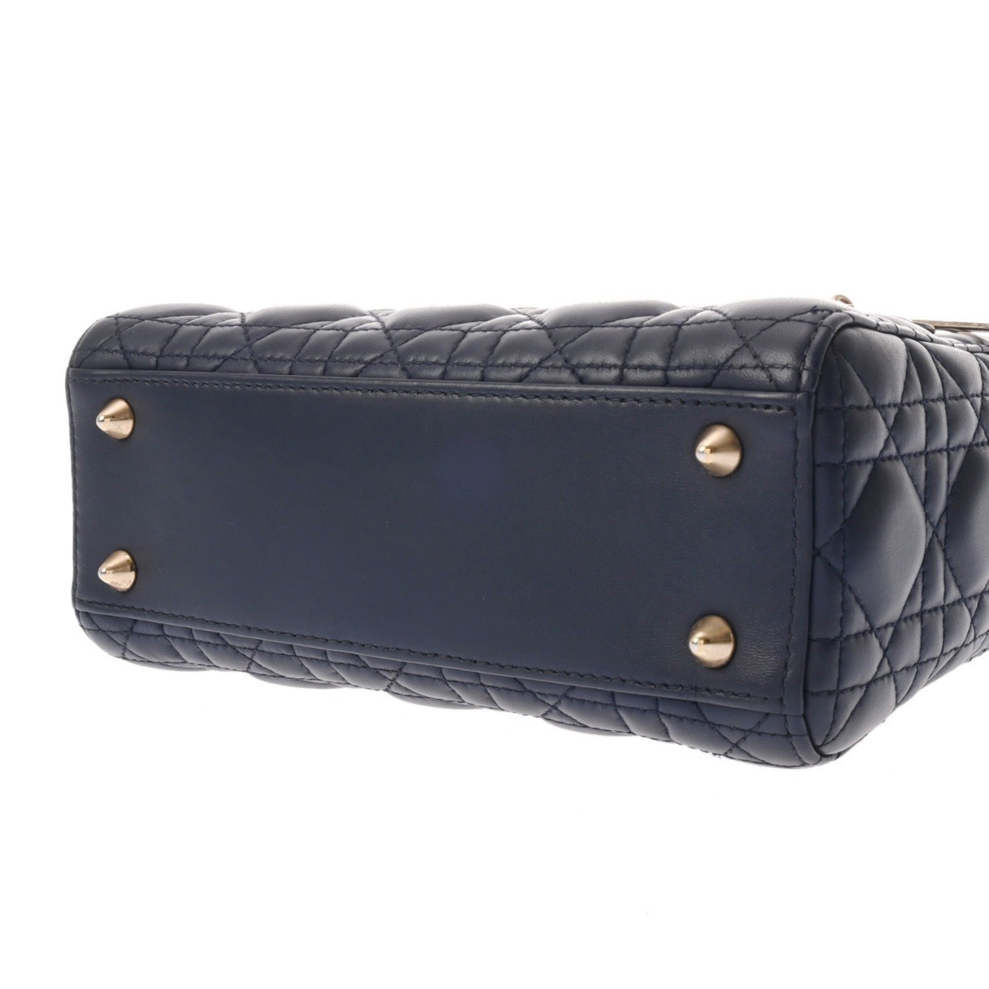 Christian Dior Navy Leather Handbag (Pre-Owned)