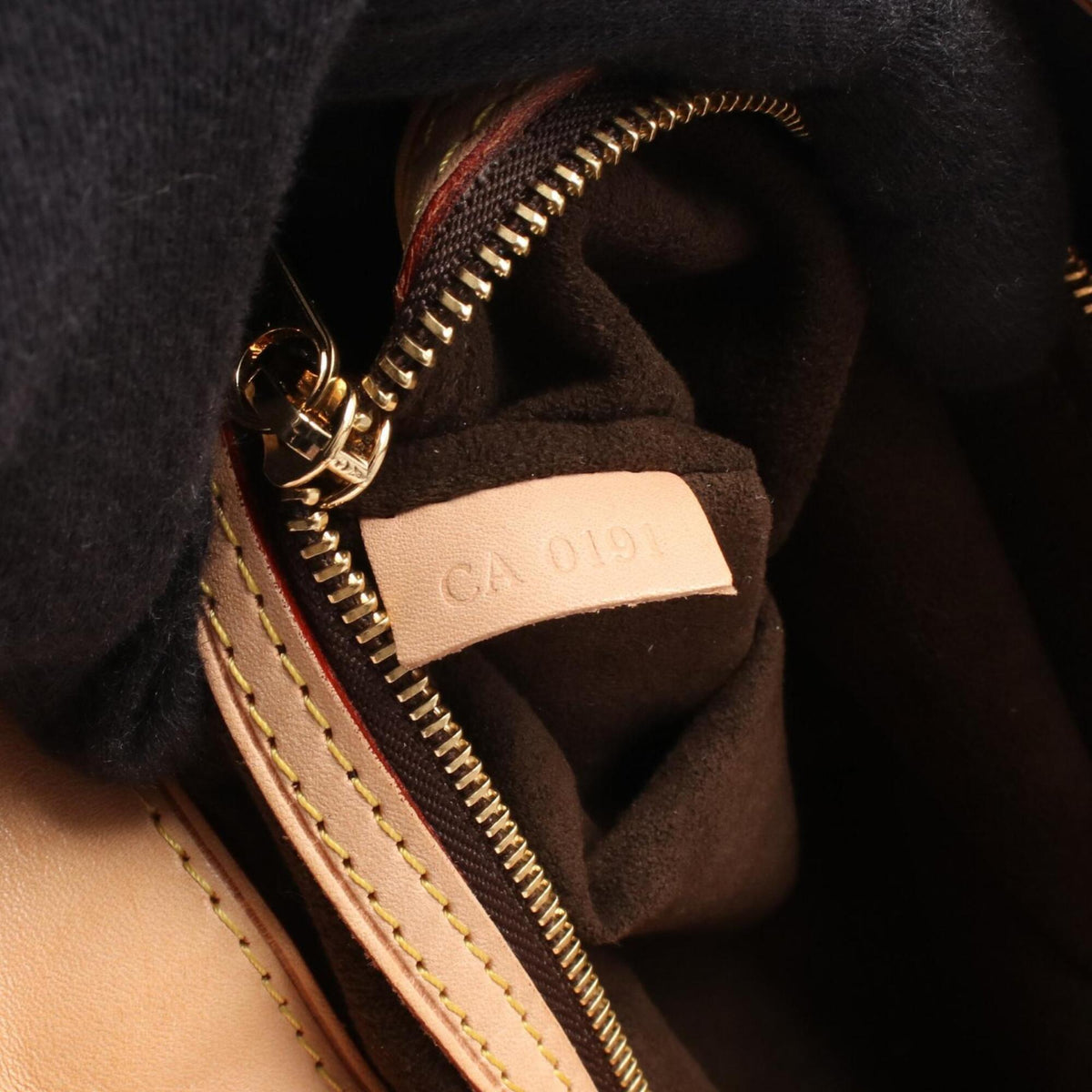Louis Vuitton Brown Monogram Coated Canvas Leather Handbag (Pre-Owned)