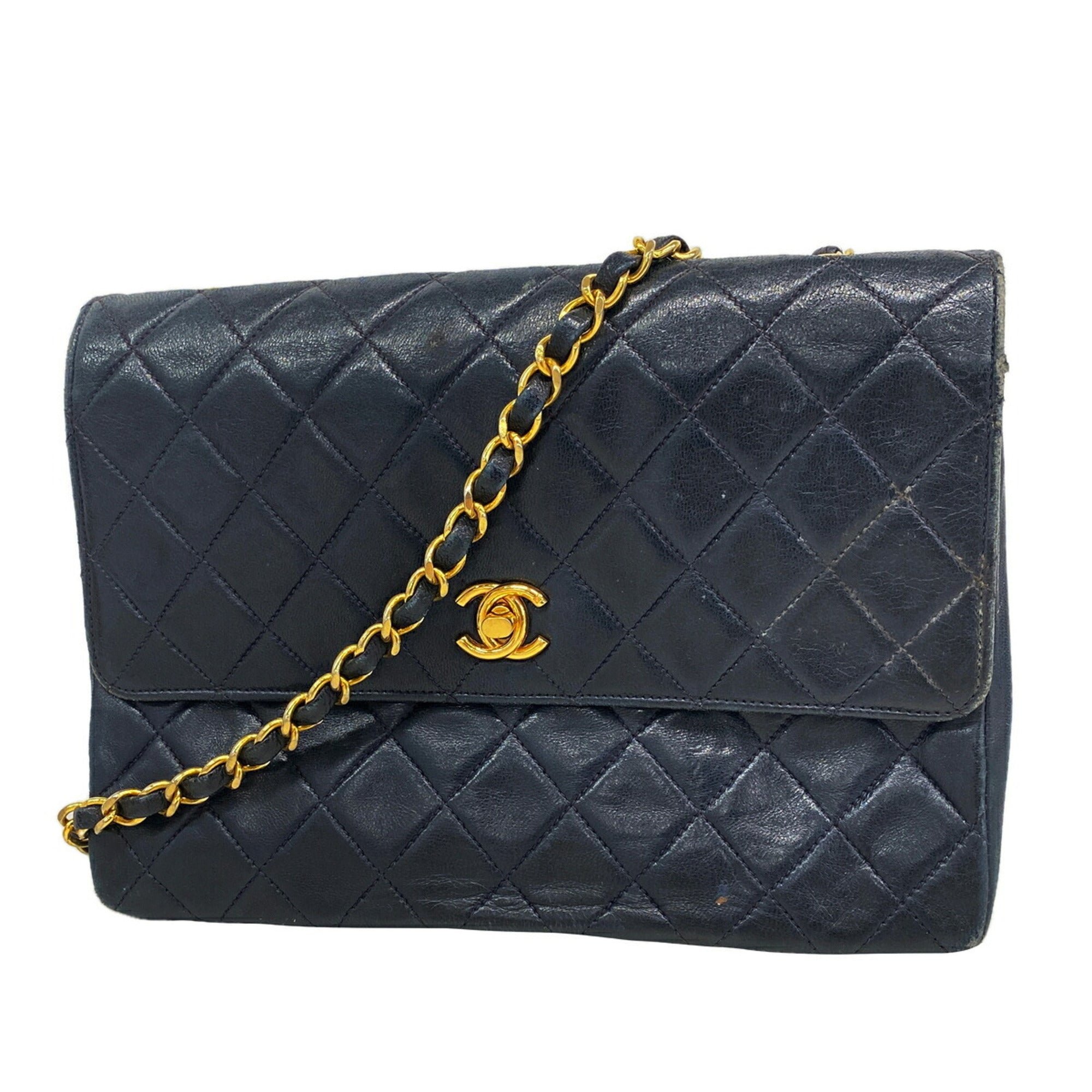 Chanel Black Leather Shoulder Bag (Pre-Owned)