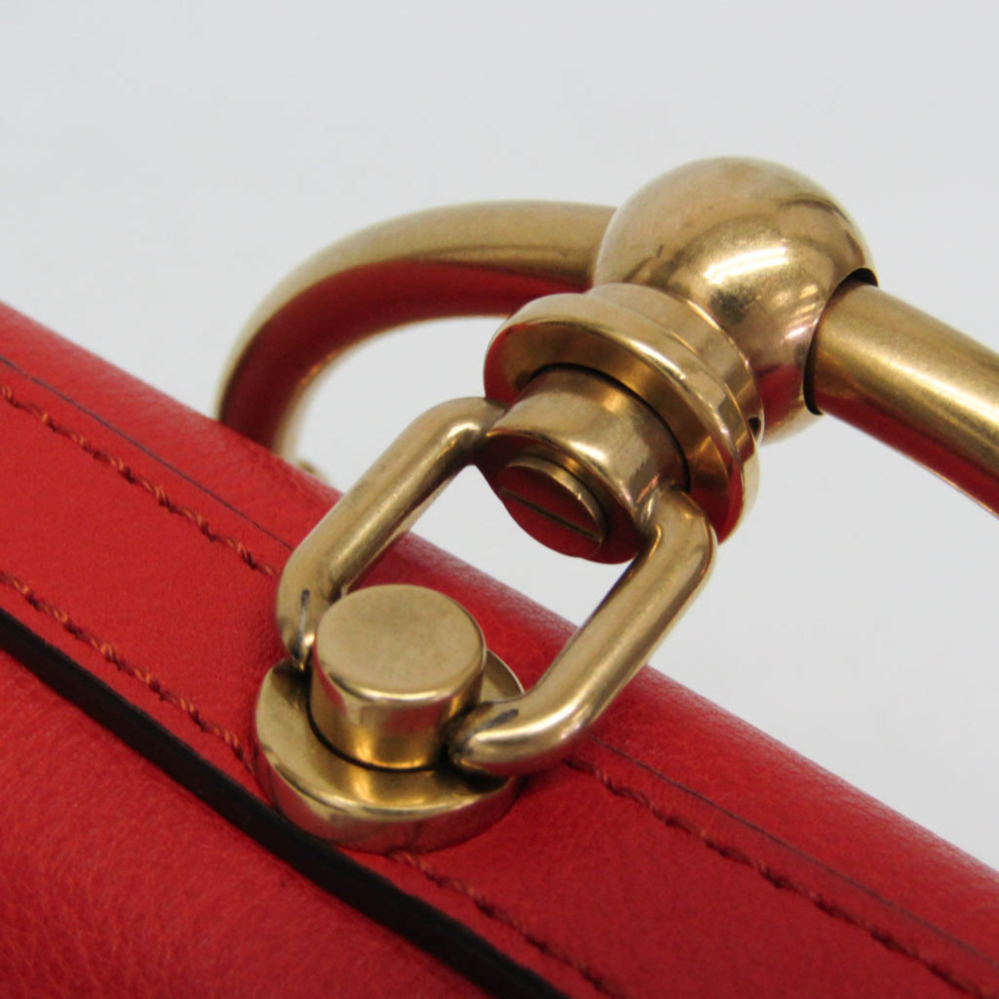 Chloe Nile Crossbody Bag Leather Orange Leather Shoulder Bag Bag (Pre-Owned)