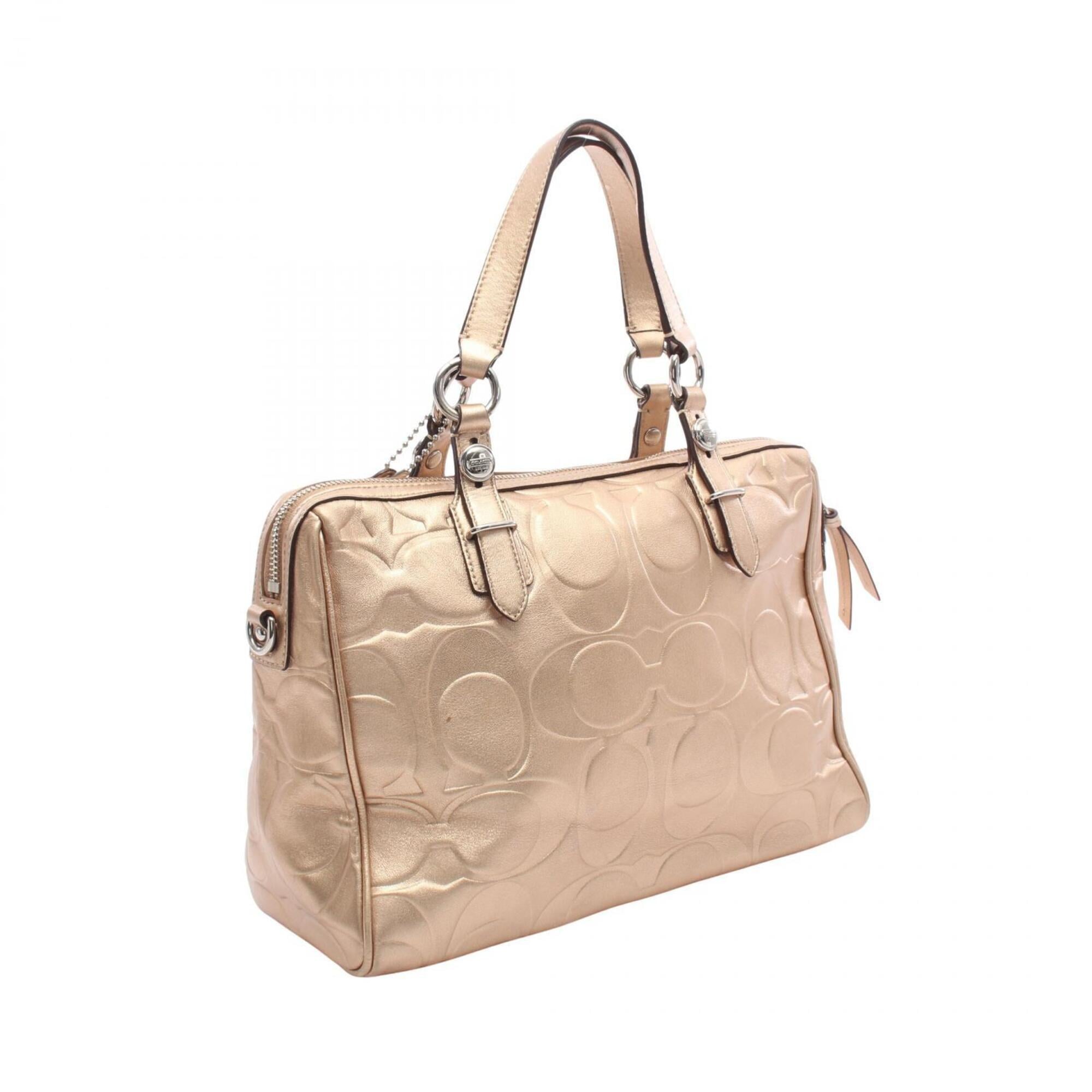 Coach Gold Leather Handbag (Pre-Owned)