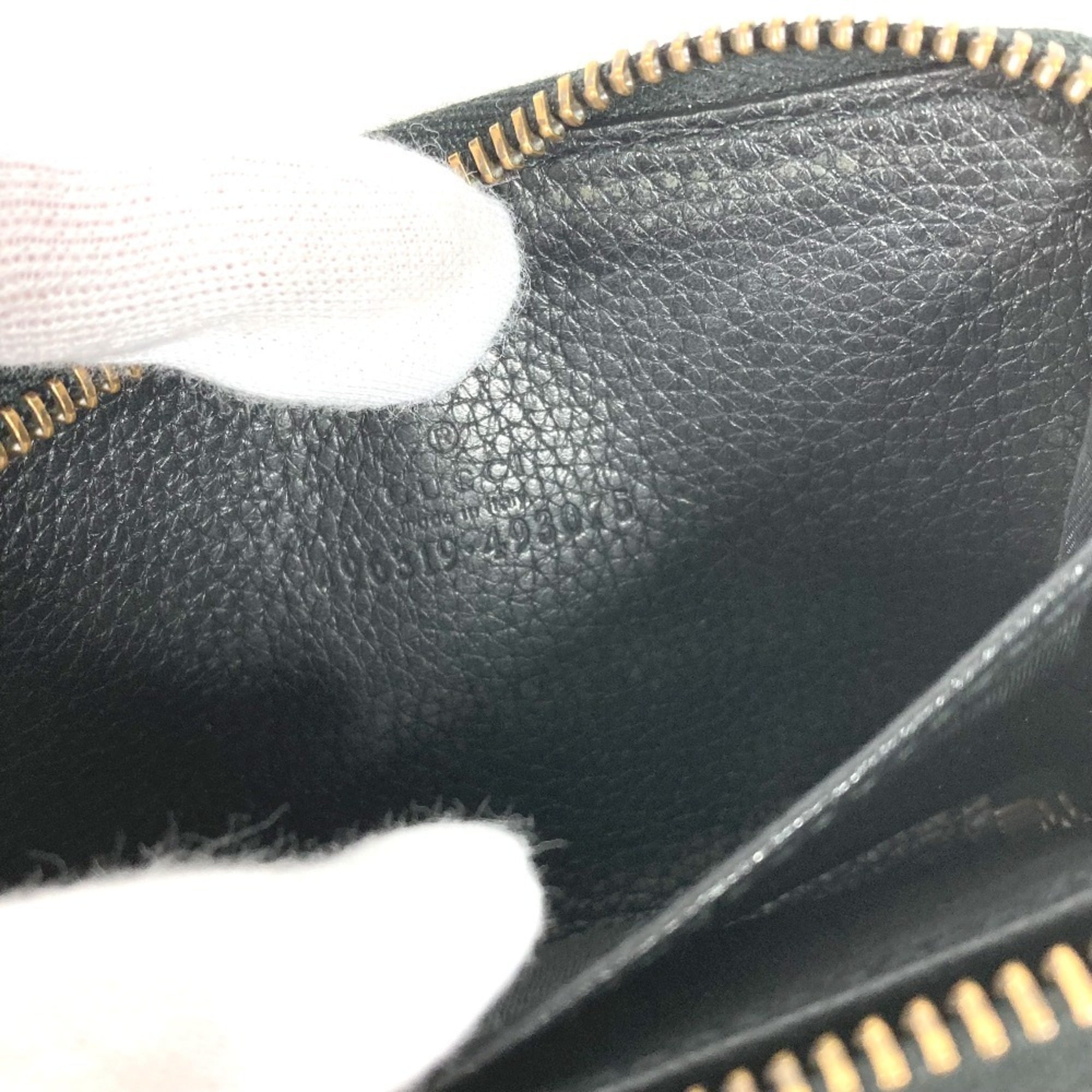 Gucci Black Leather Coin Purse/Coin Case (Pre-Owned)