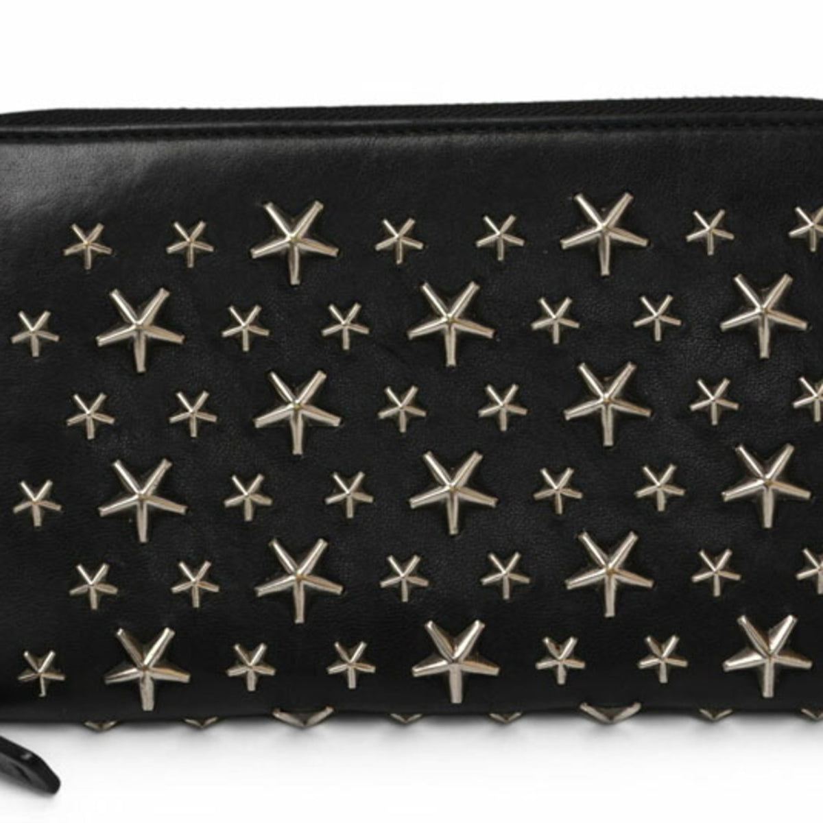 Jimmy Choo Black Leather Long Wallet (Bi-Fold) (Pre-Owned)