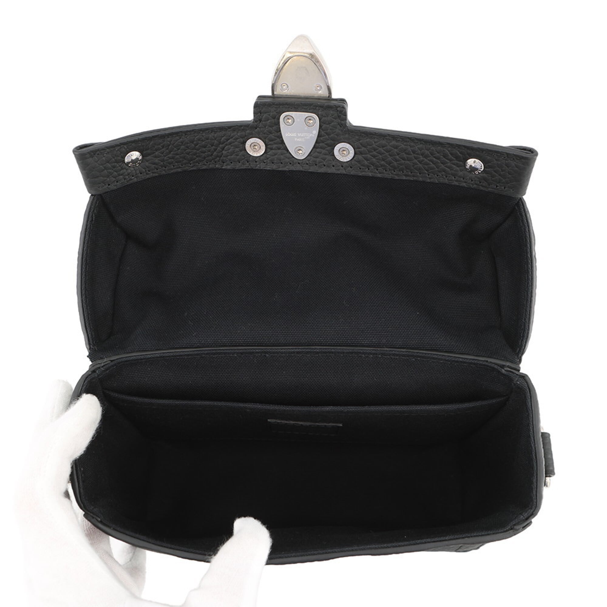 Louis Vuitton Taurillon Black Noir Handbag Shoulder Bag (Pre-Owned)