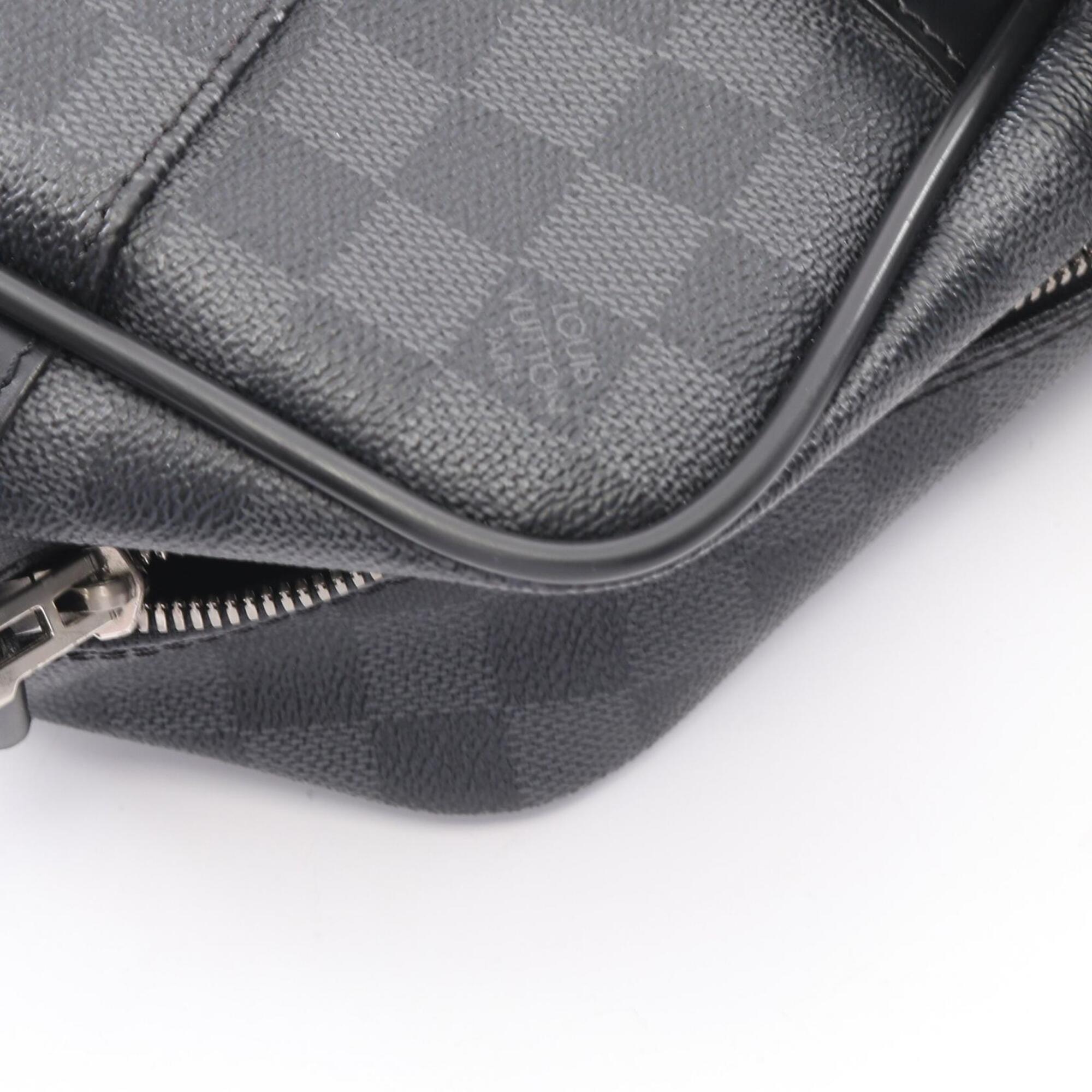 Louis Vuitton Black Damier Graphite Coated Canvas Leather Briefcase Handbag (Pre-Owned)