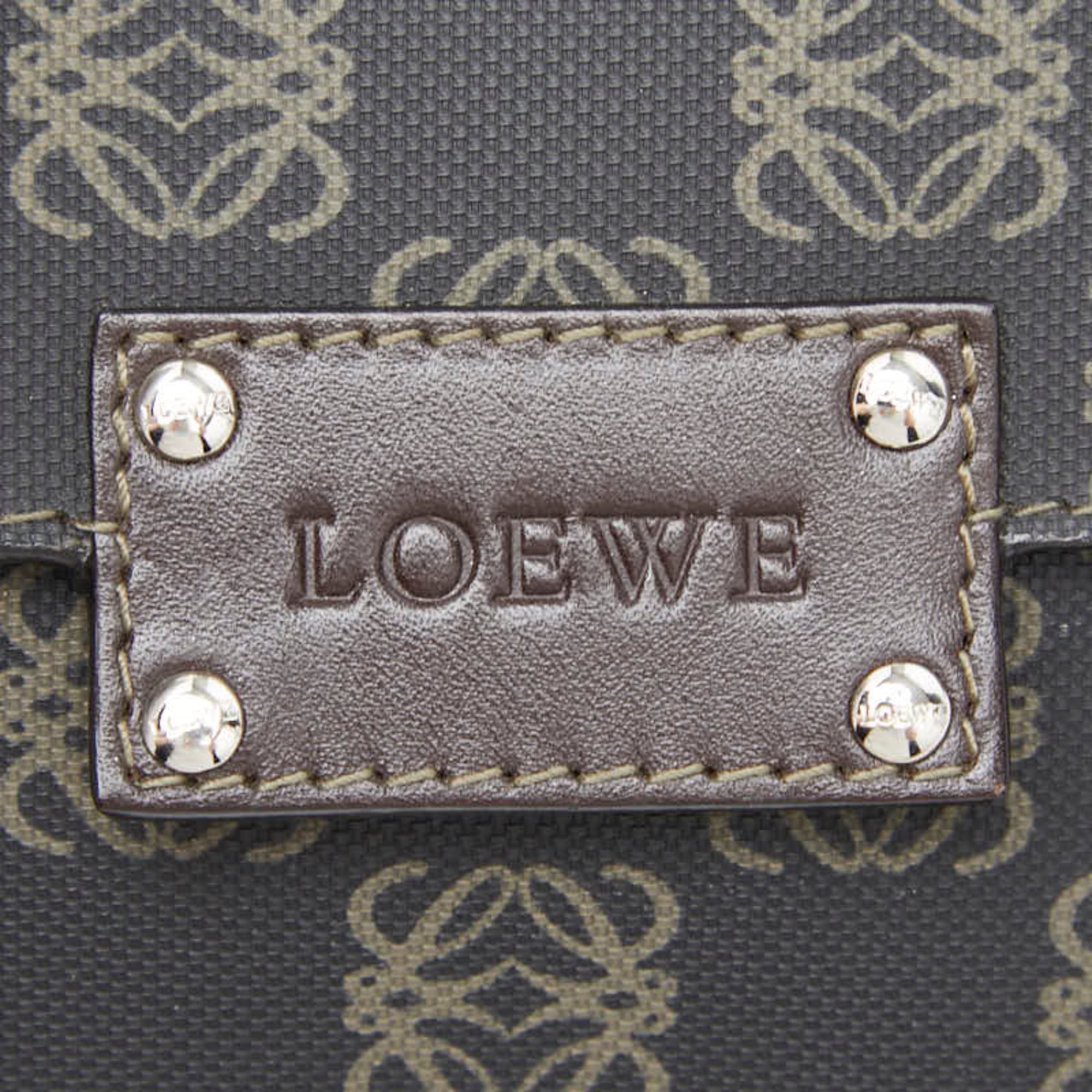 Loewe Black Brown Pvc Leather Shoulder Bag (Pre-Owned)
