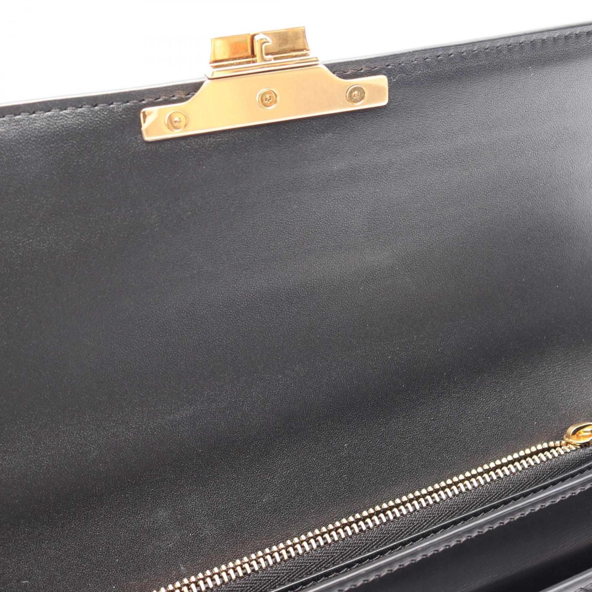 Celine Black Leather Handbag Shoulder Bag (Pre-Owned)