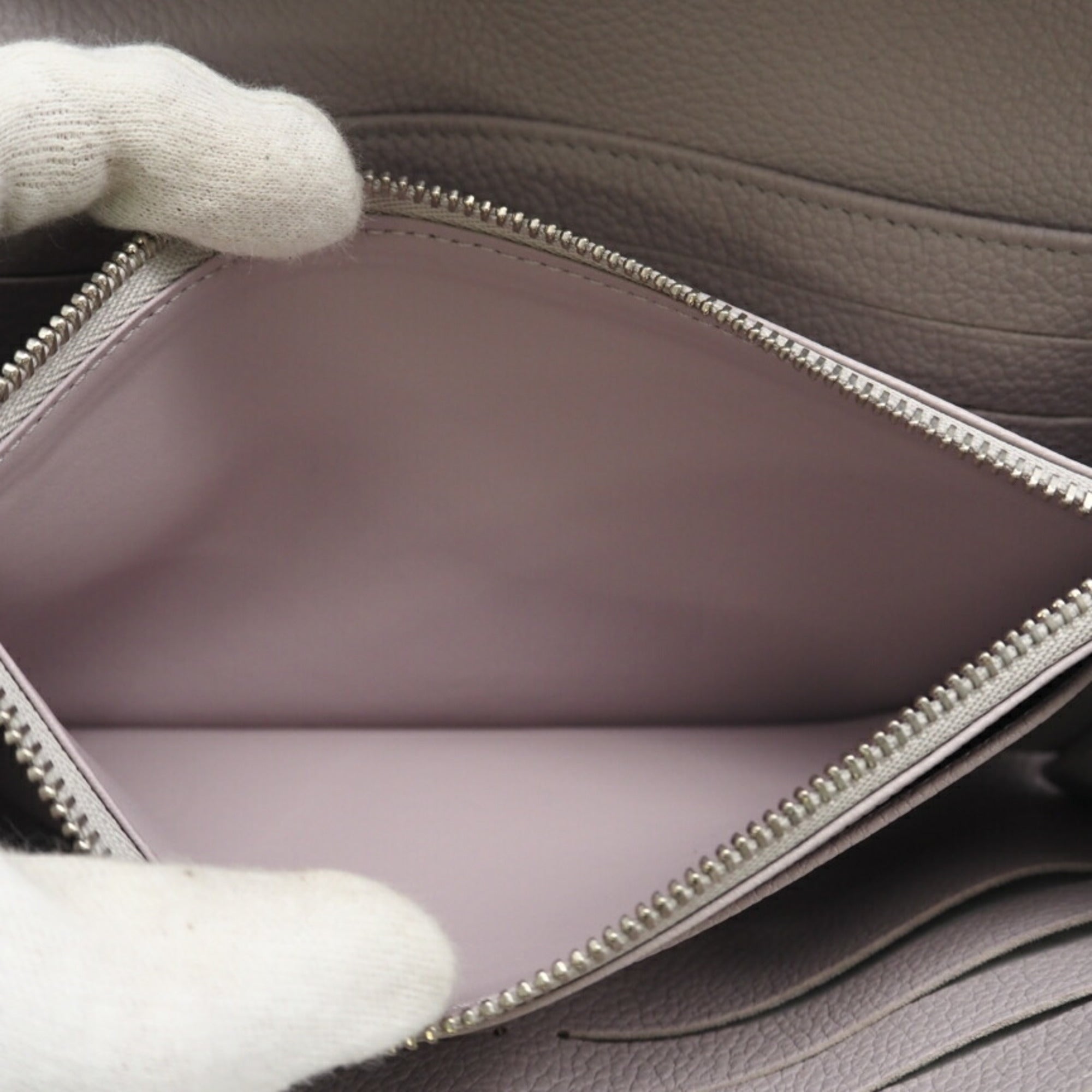 Louis Vuitton Empreinte Gray Pink Leather Long Wallet (Bi-Fold) (Pre-Owned)
