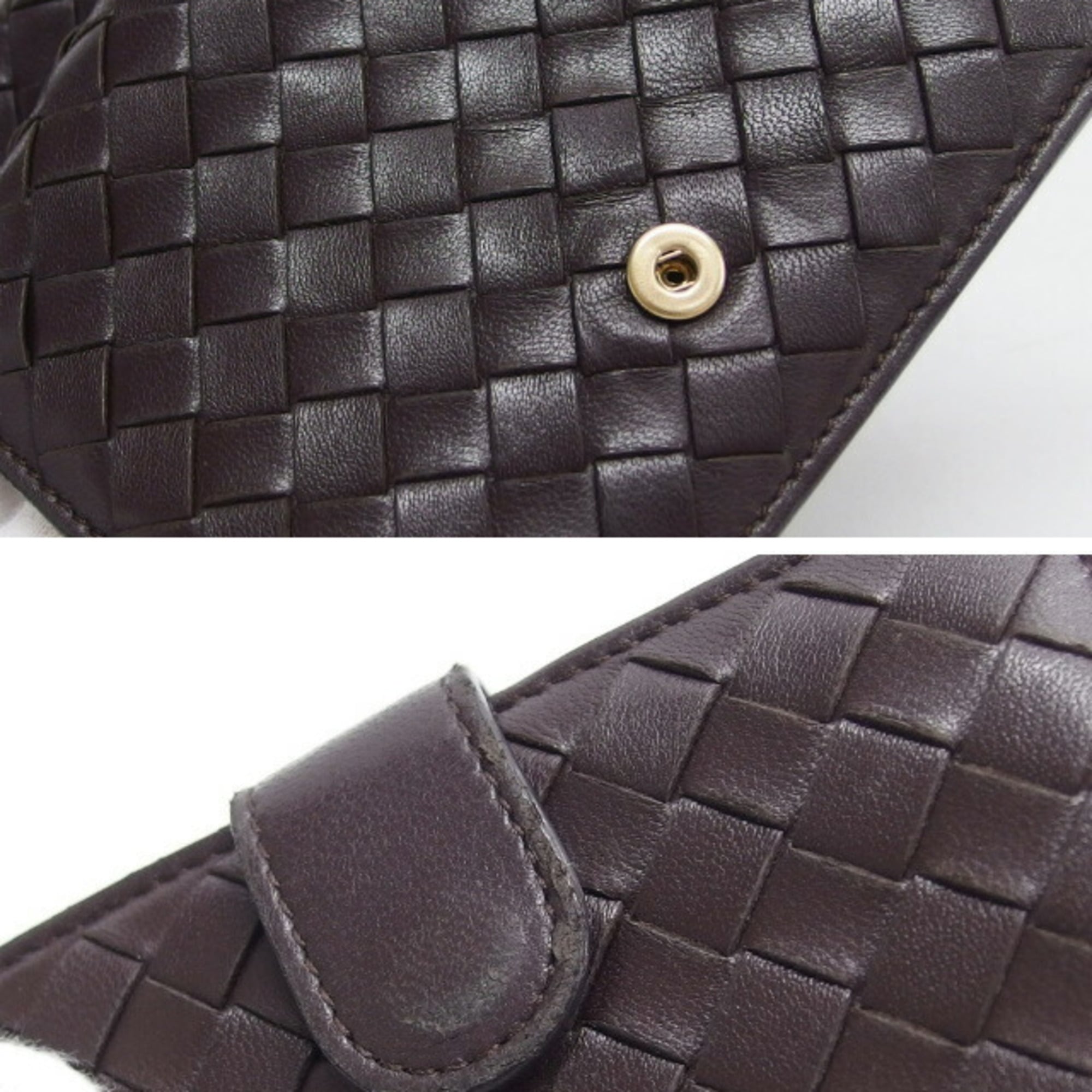 Bottega Veneta Intrecciato Dark Brown Leather Wallet (Bi-Fold) (Pre-Owned)