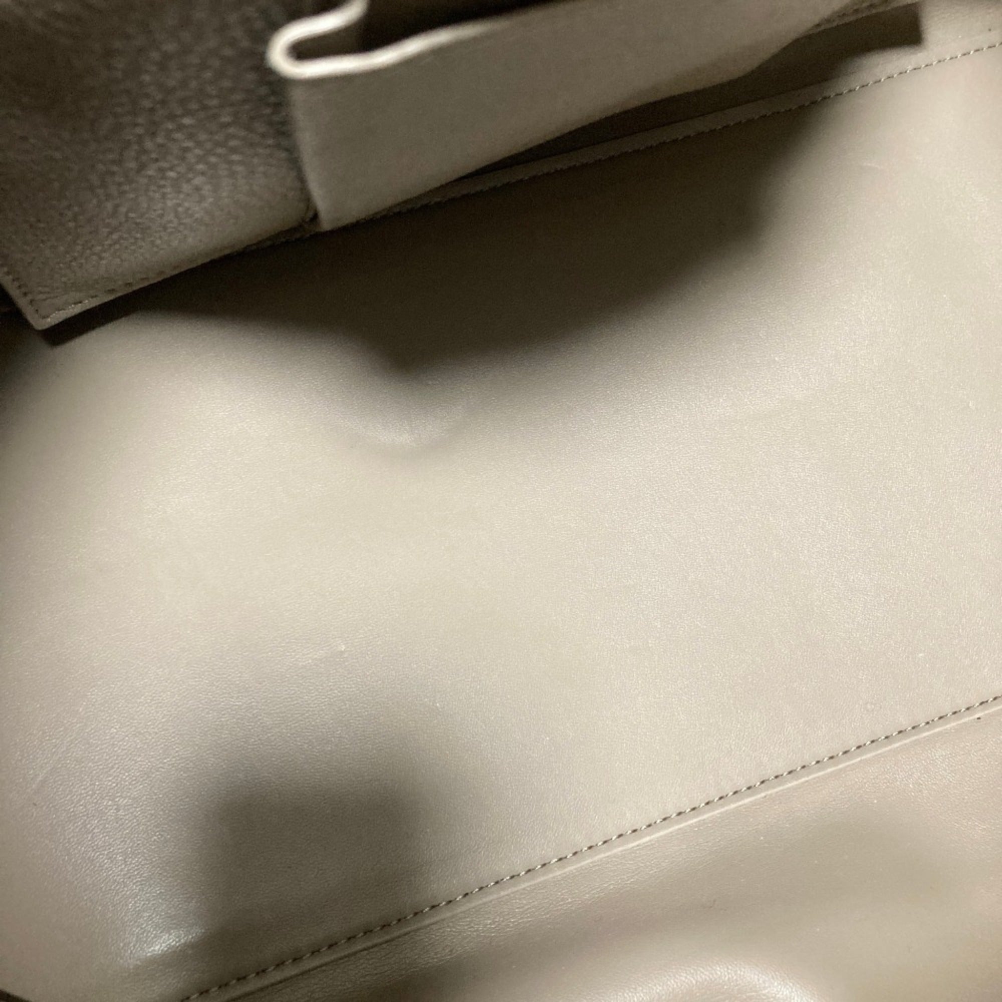Tory Burch Gray Leather Tote Bag (Pre-Owned)