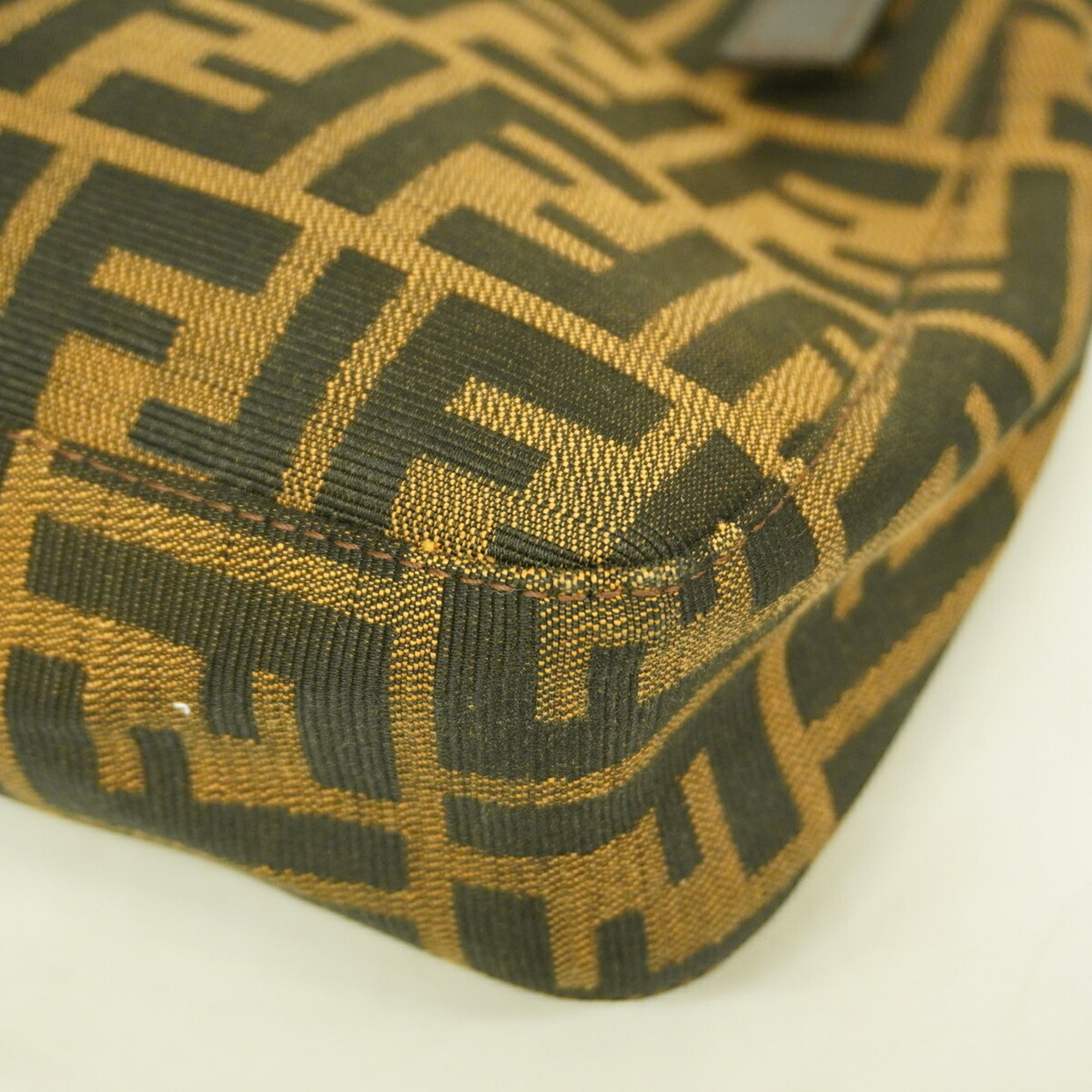 Fendi Brown Nylon Canvas Handbag (Pre-Owned)
