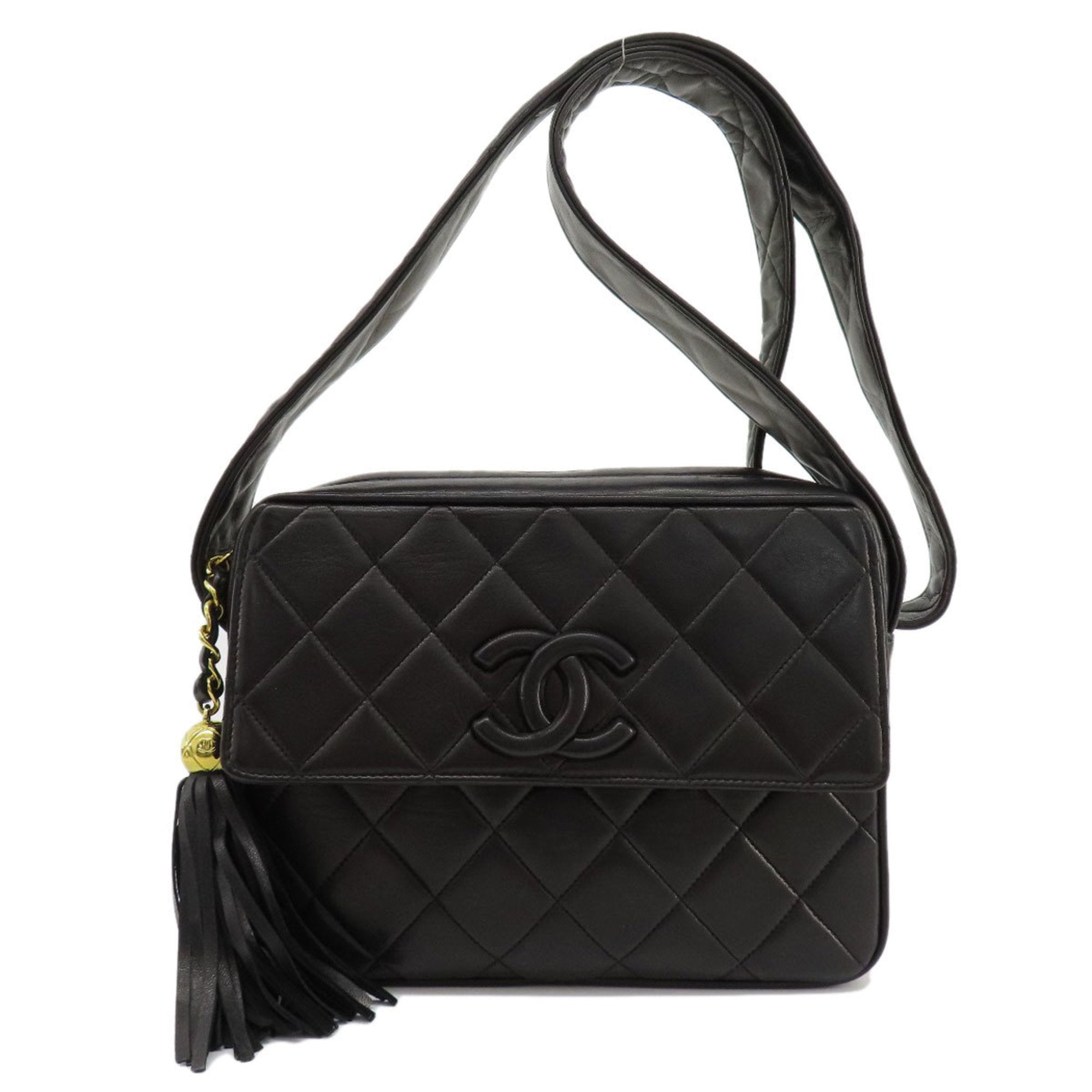 Chanel Black Leather Shoulder Bag (Pre-Owned)