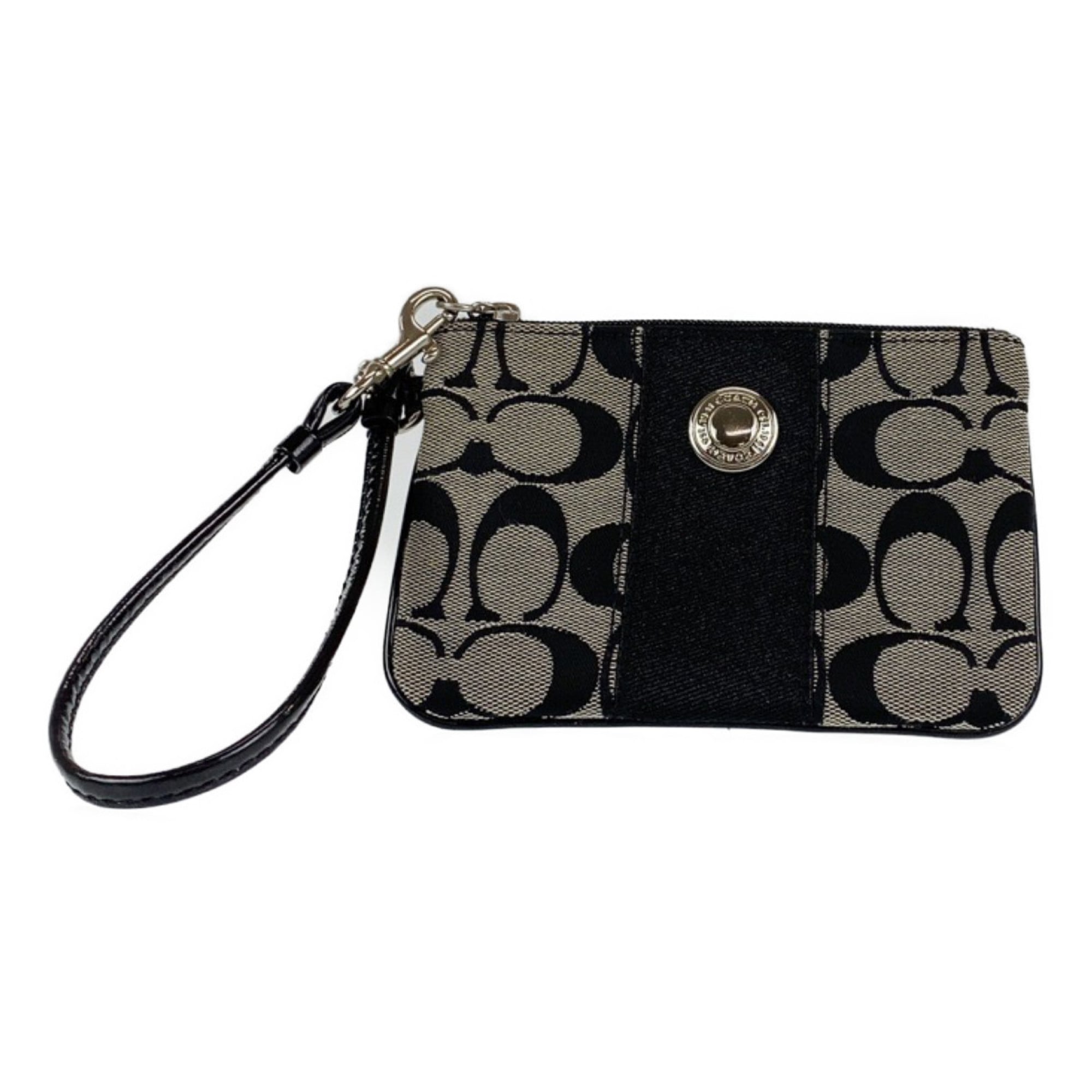 Coach Signature Black Canvas Pouch (Pre-Owned)