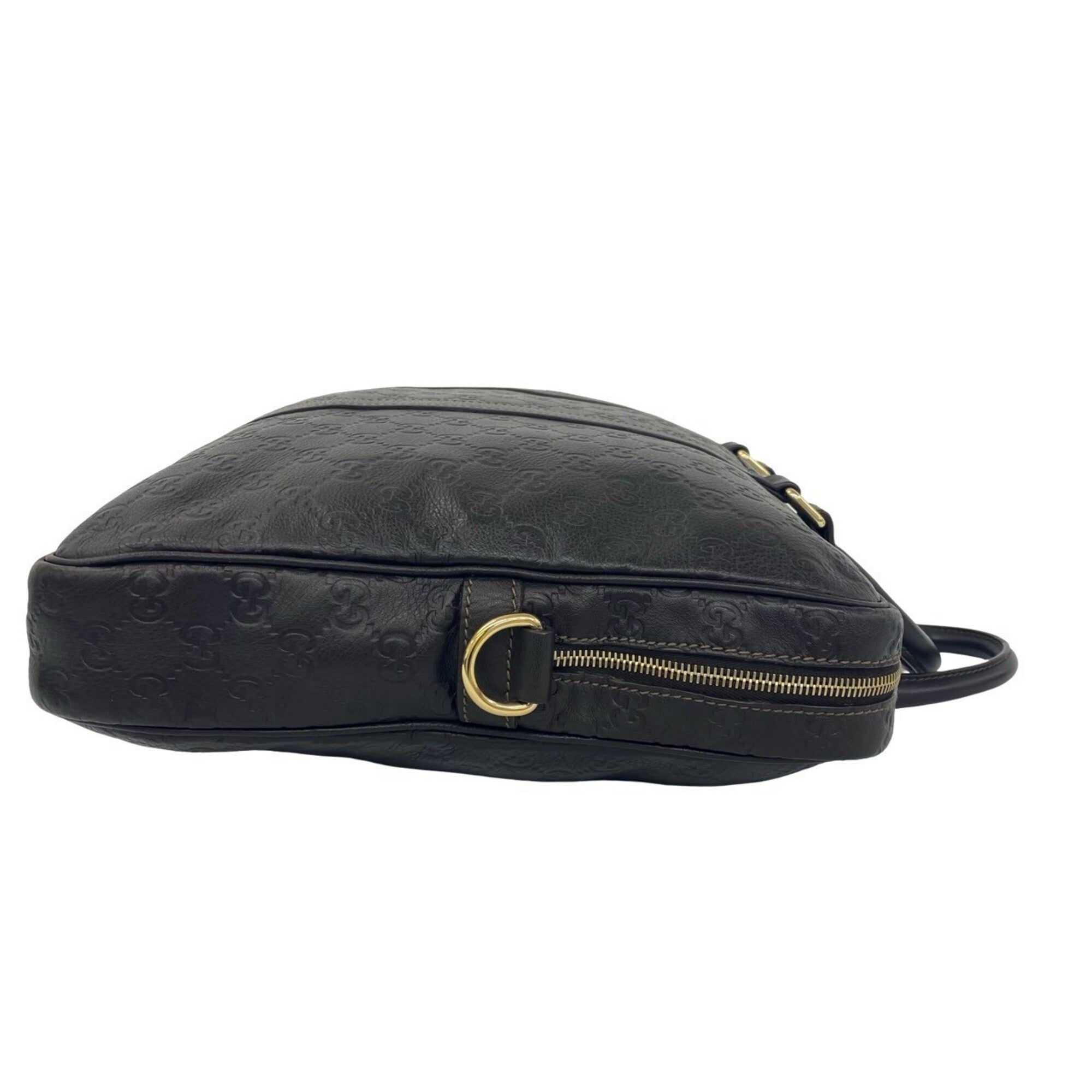 Gucci Brown Leather Handbag Shoulder Bag (Pre-Owned)