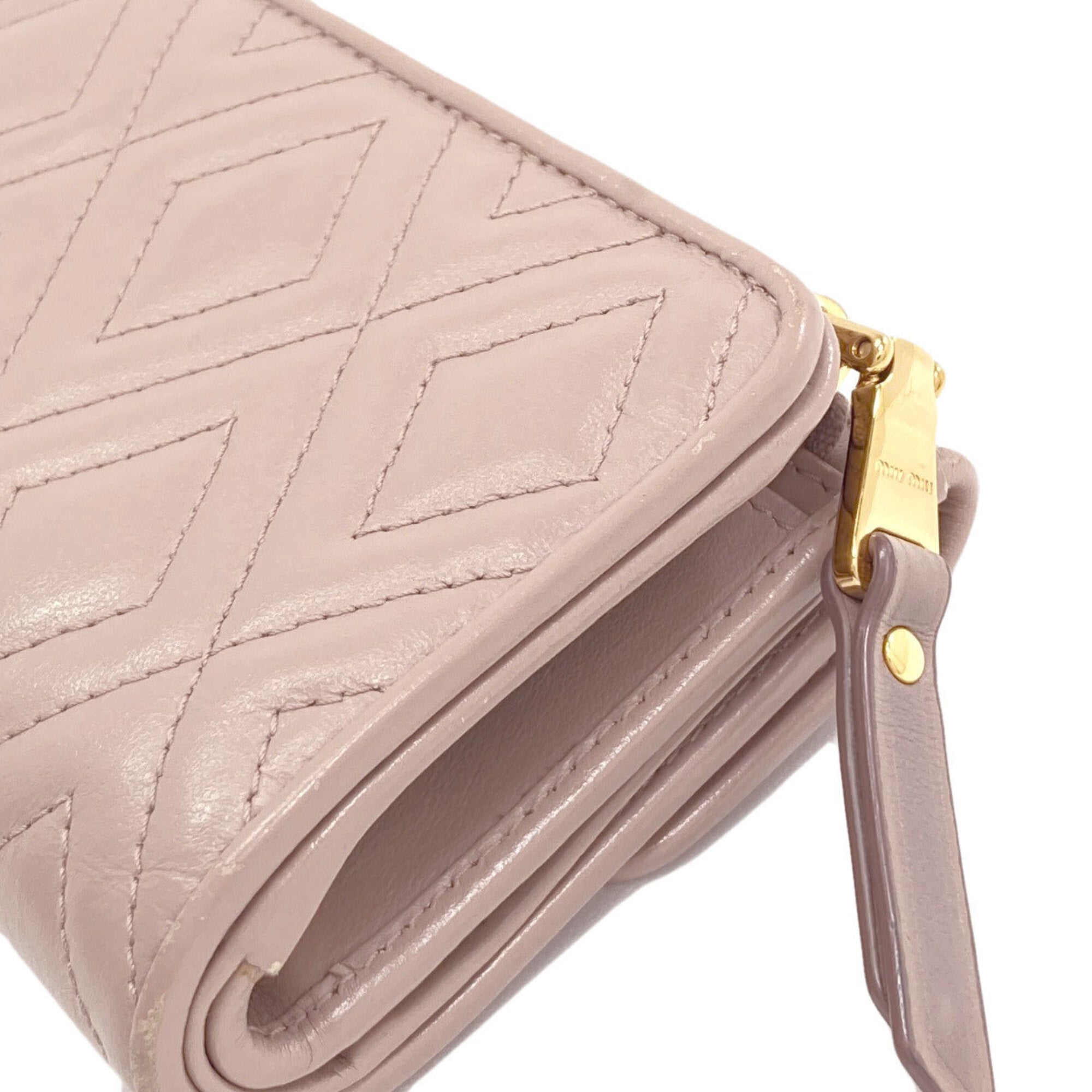 Miu Miu Pink Leather Wallet (Bi-Fold) (Pre-Owned)