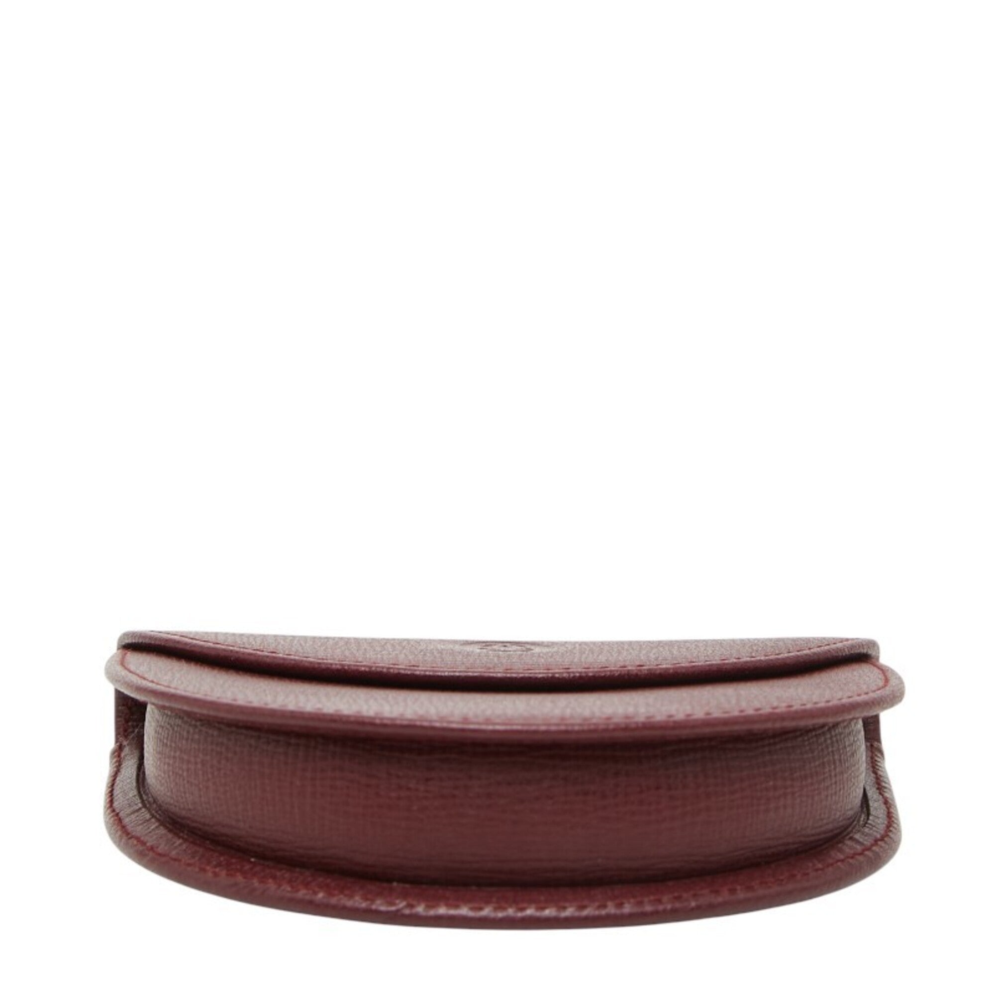 Cartier Bordeaux Wine Red Leather Coin Purse/Coin Case (Pre-Owned)