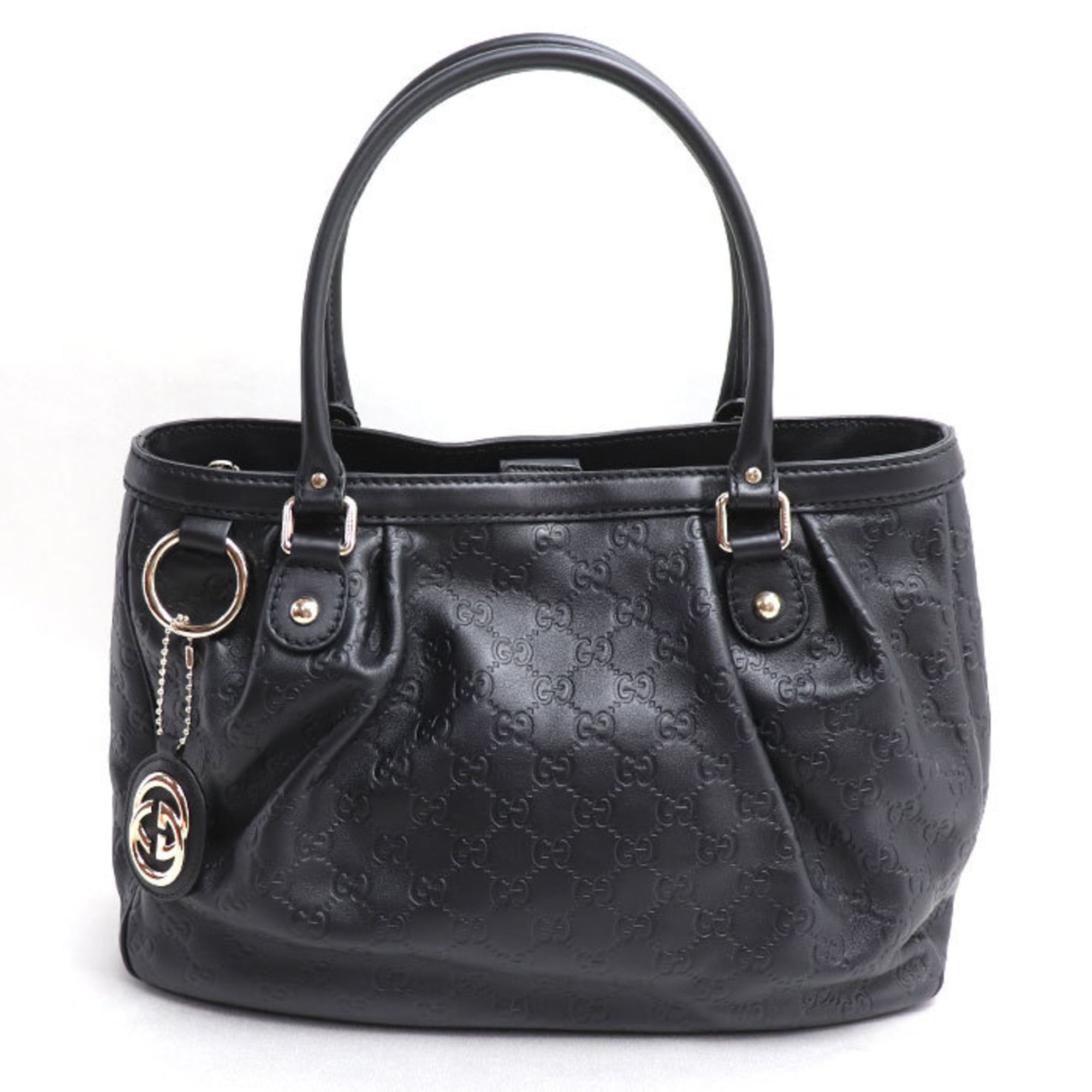 Gucci Black Leather Tote Bag (Pre-Owned)