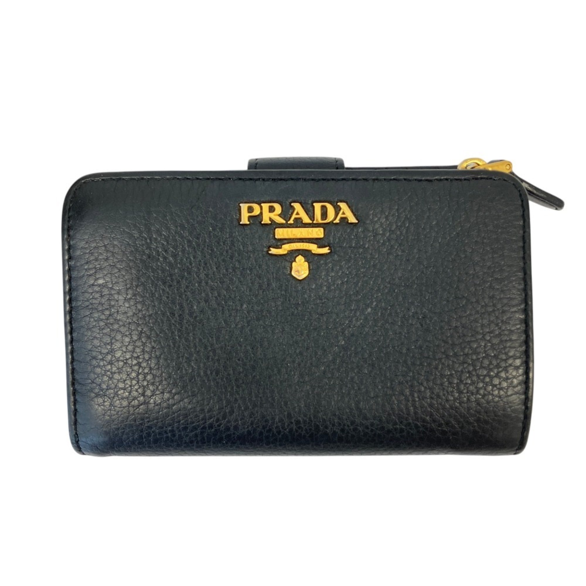Prada Black Leather Wallet (Bi-Fold) (Pre-Owned)