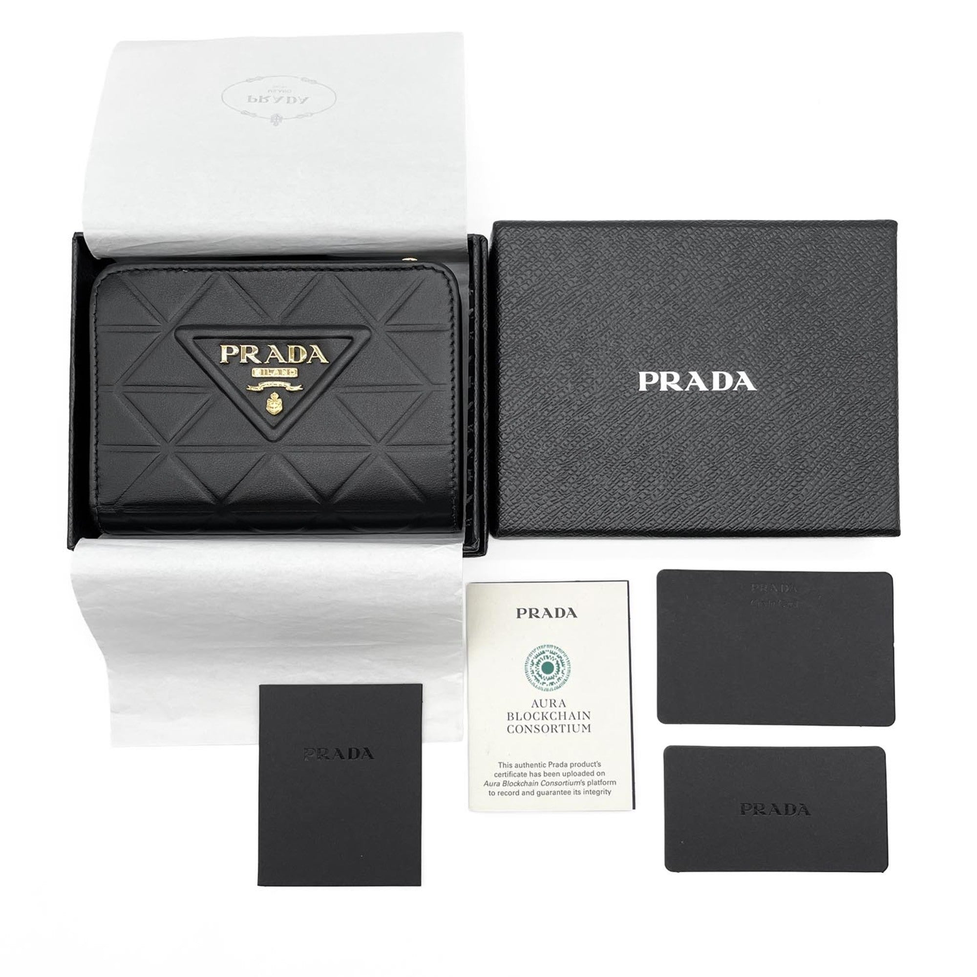 Prada Black Leather Wallet (Bi-Fold) (Pre-Owned)