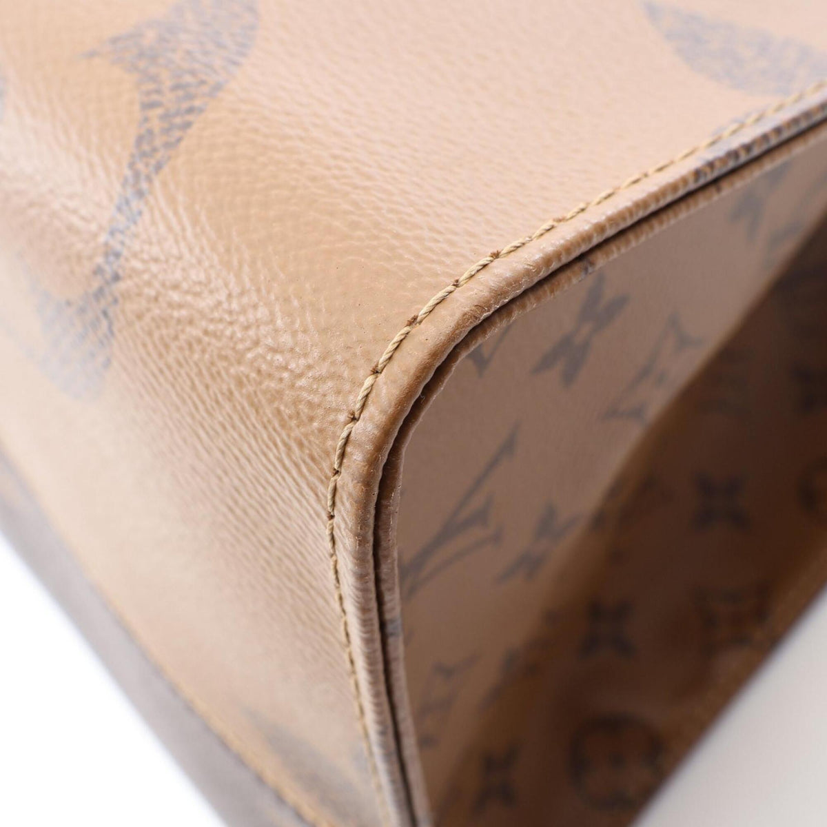 Louis Vuitton Brown Coated Canvas Leather Handbag Shoulder Bag (Pre-Owned)
