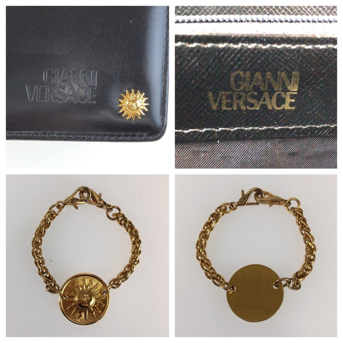 Versace Black Leather Handbag (Pre-Owned)