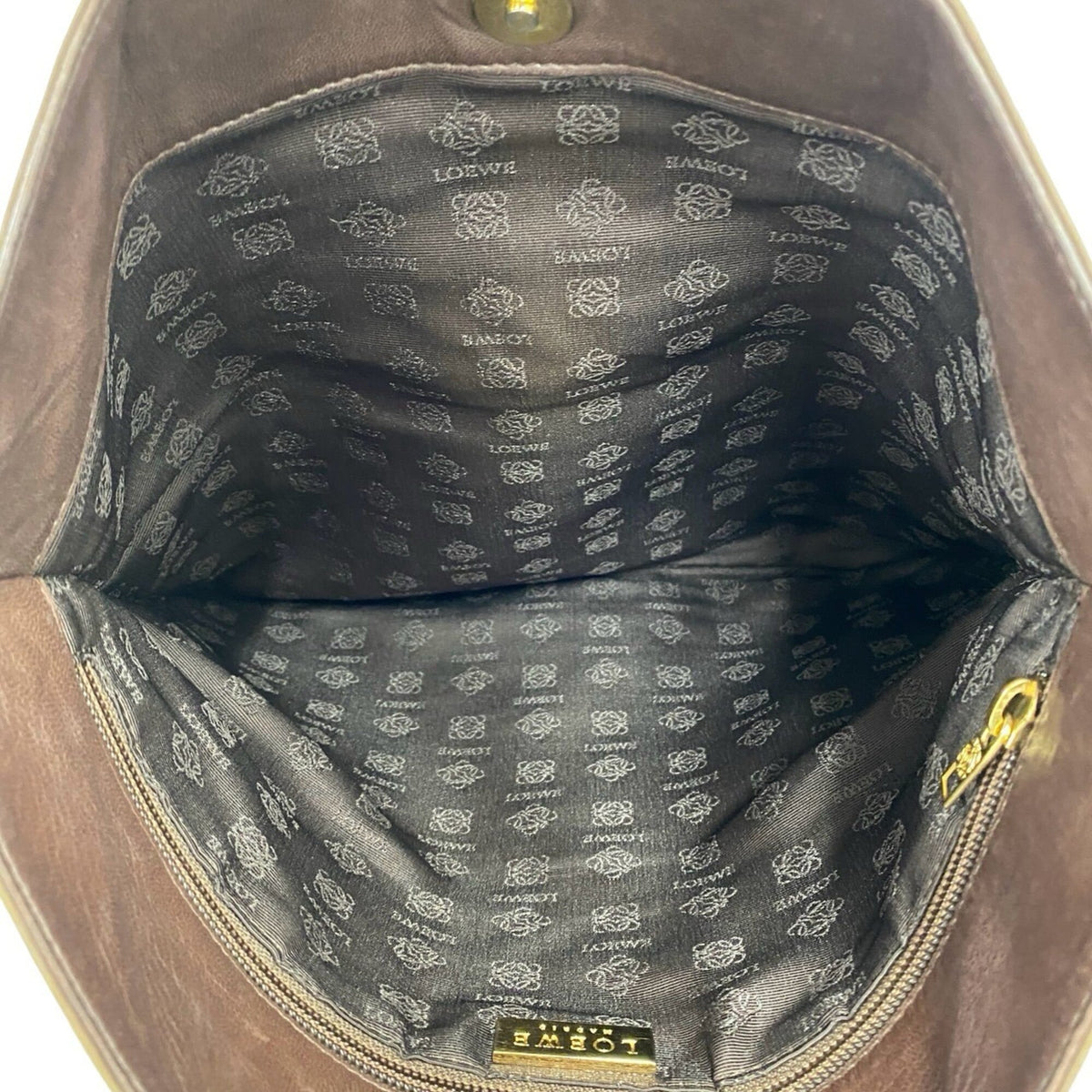 Loewe Brown Suede Handbag Tote Bag (Pre-Owned)