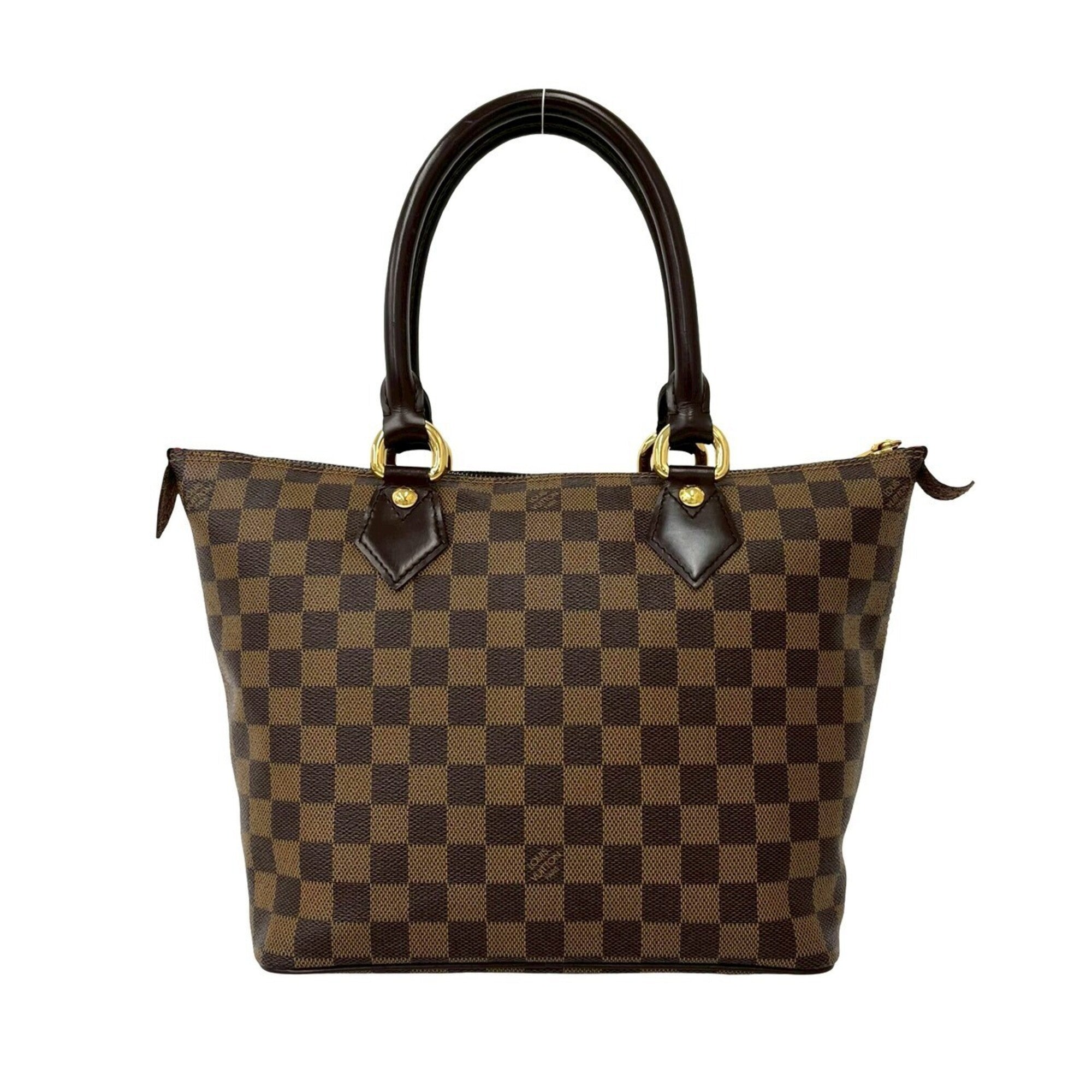 Louis Vuitton Brown Leather Pvc Handbag Tote Bag (Pre-Owned)