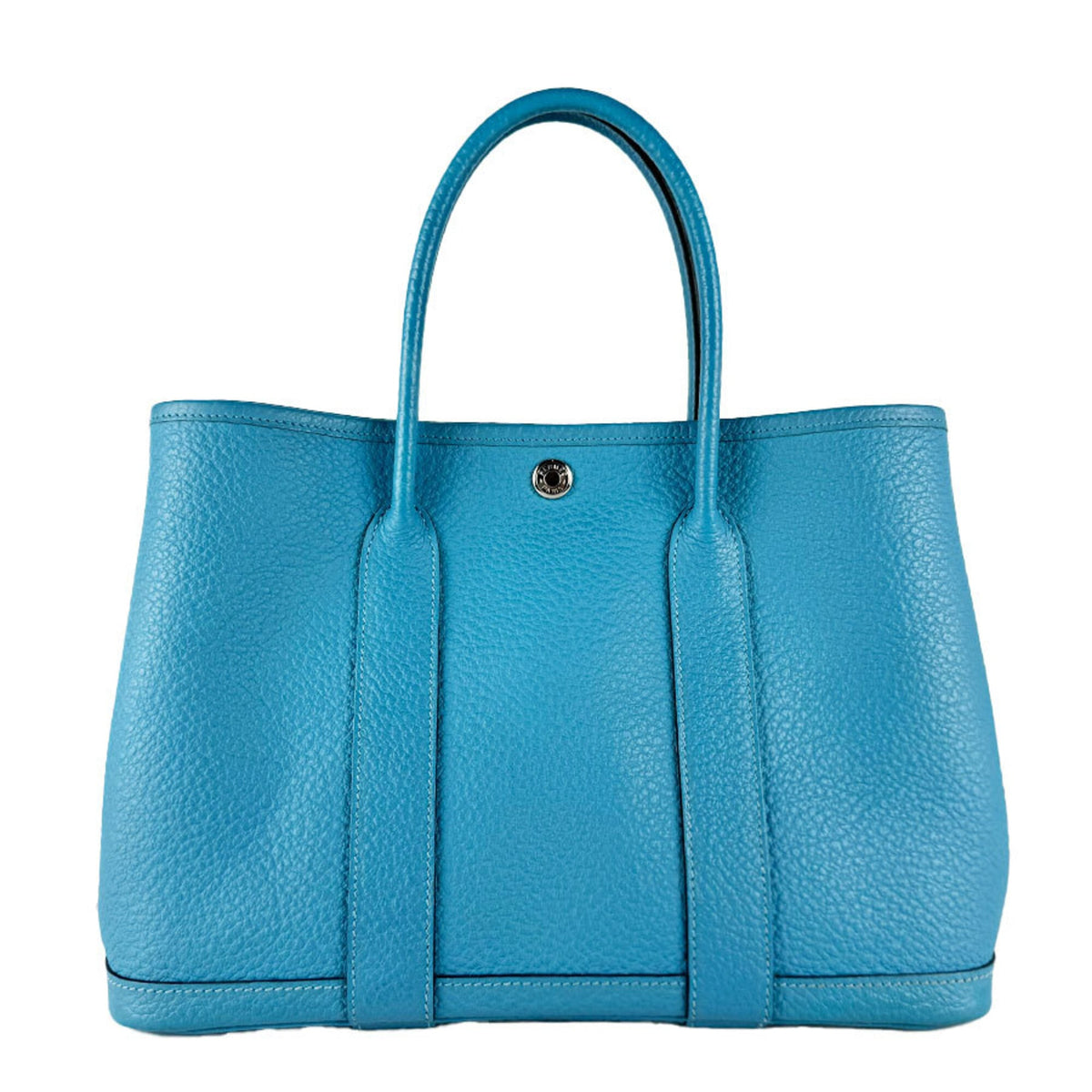 Hermes Blue Buffalo Leather Handbag (Pre-Owned)