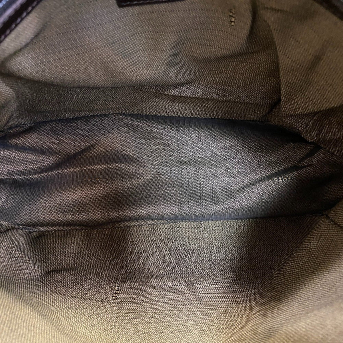 Fendi Zucca Brown Leather Handbag (Pre-Owned)