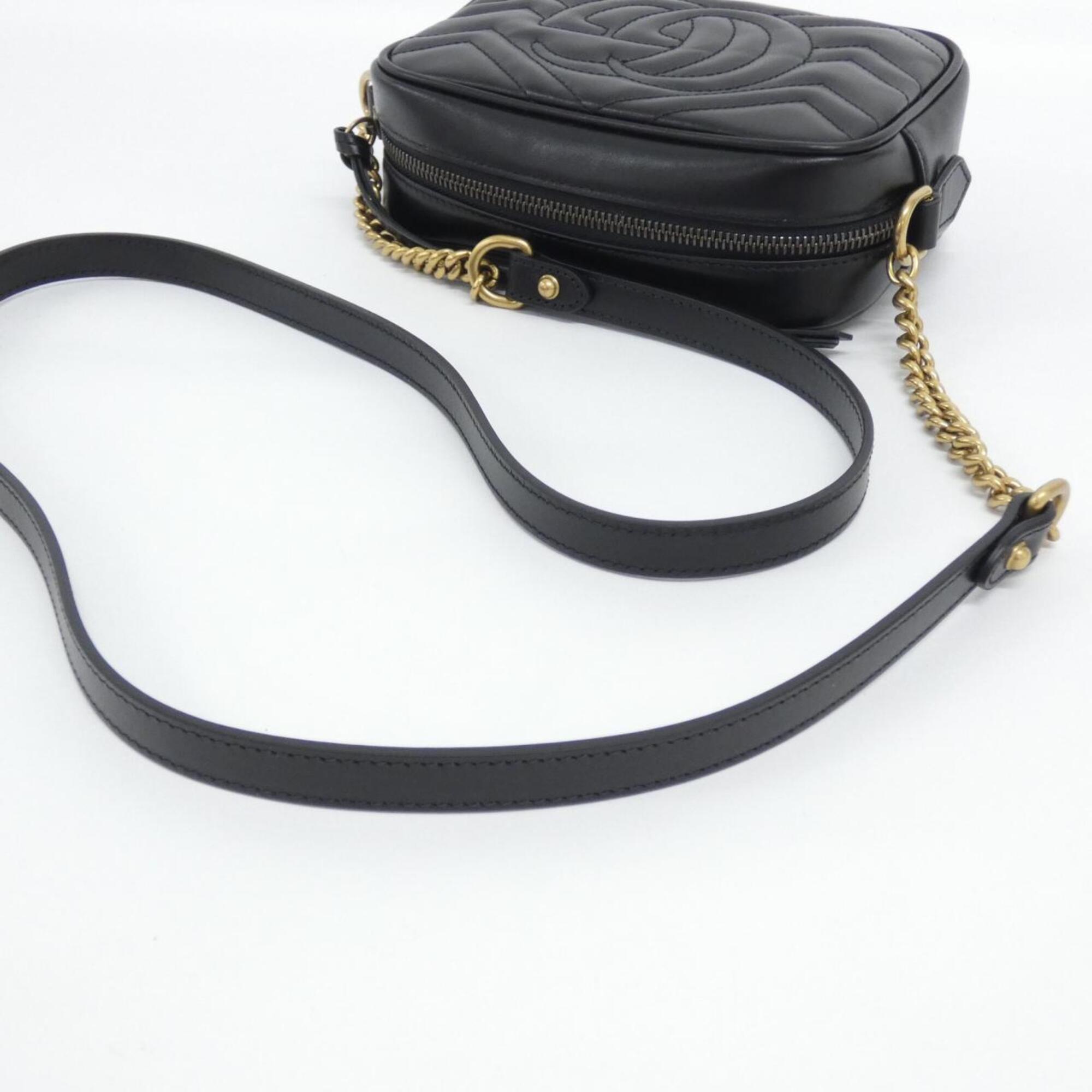 Gucci Black Quilting Leather Shoulder Bag (Pre-Owned)