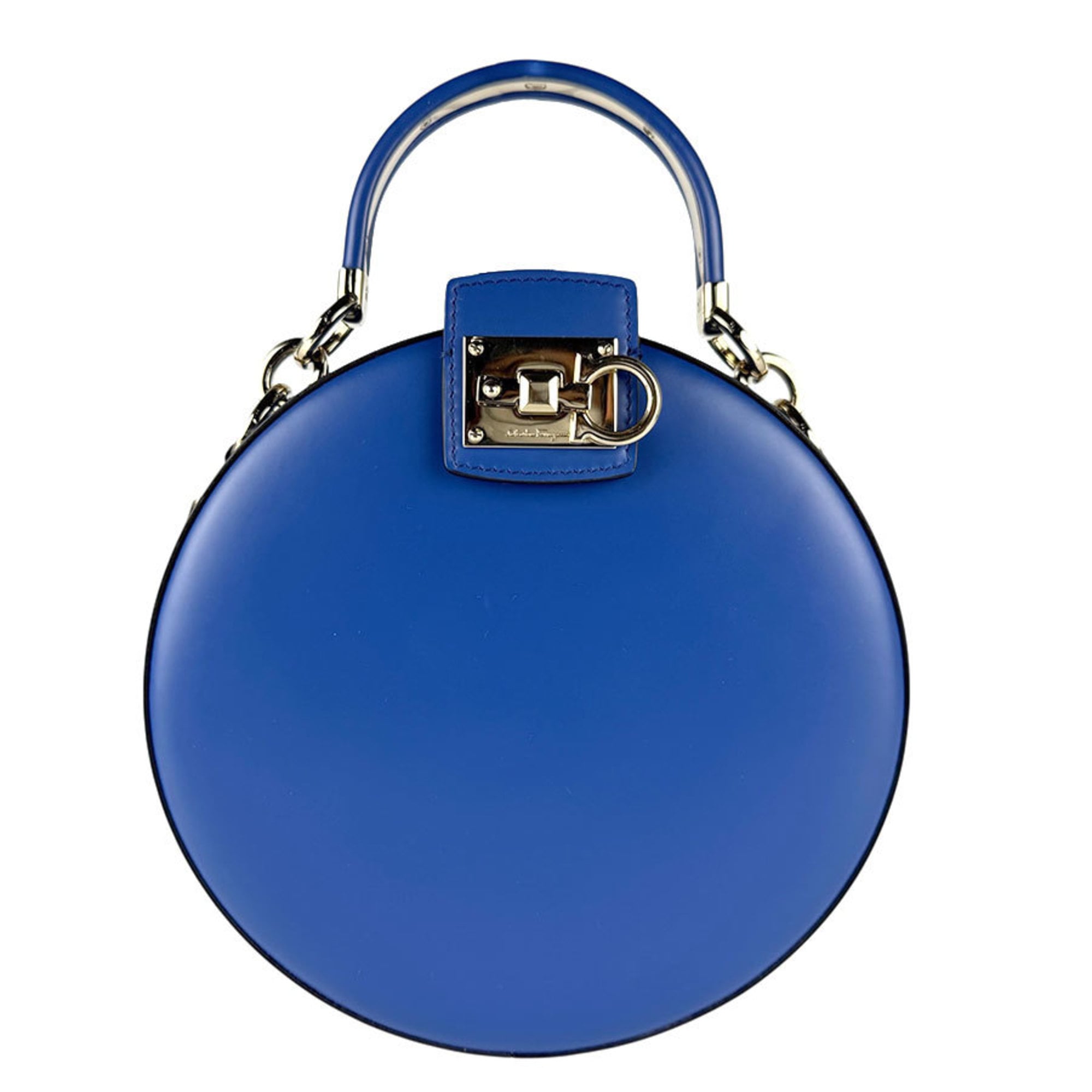 Salvatore Ferragamo Blue Leather Handbag Shoulder Bag (Pre-Owned)