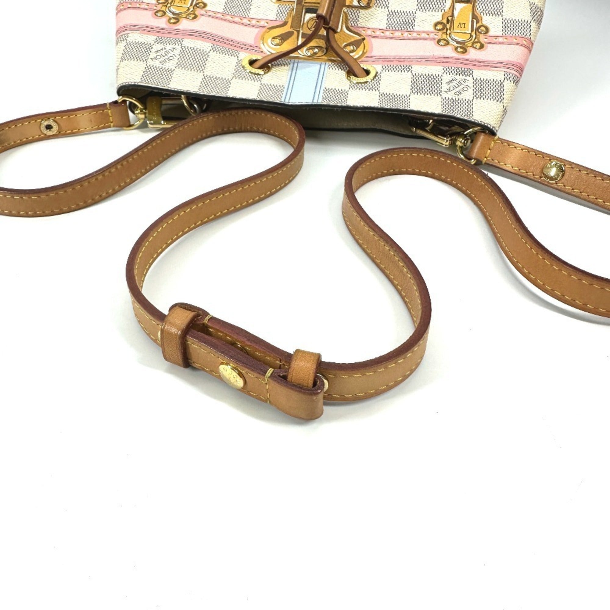 Louis Vuitton White Damier Azur Canvas Shoulder Bag (Pre-Owned)