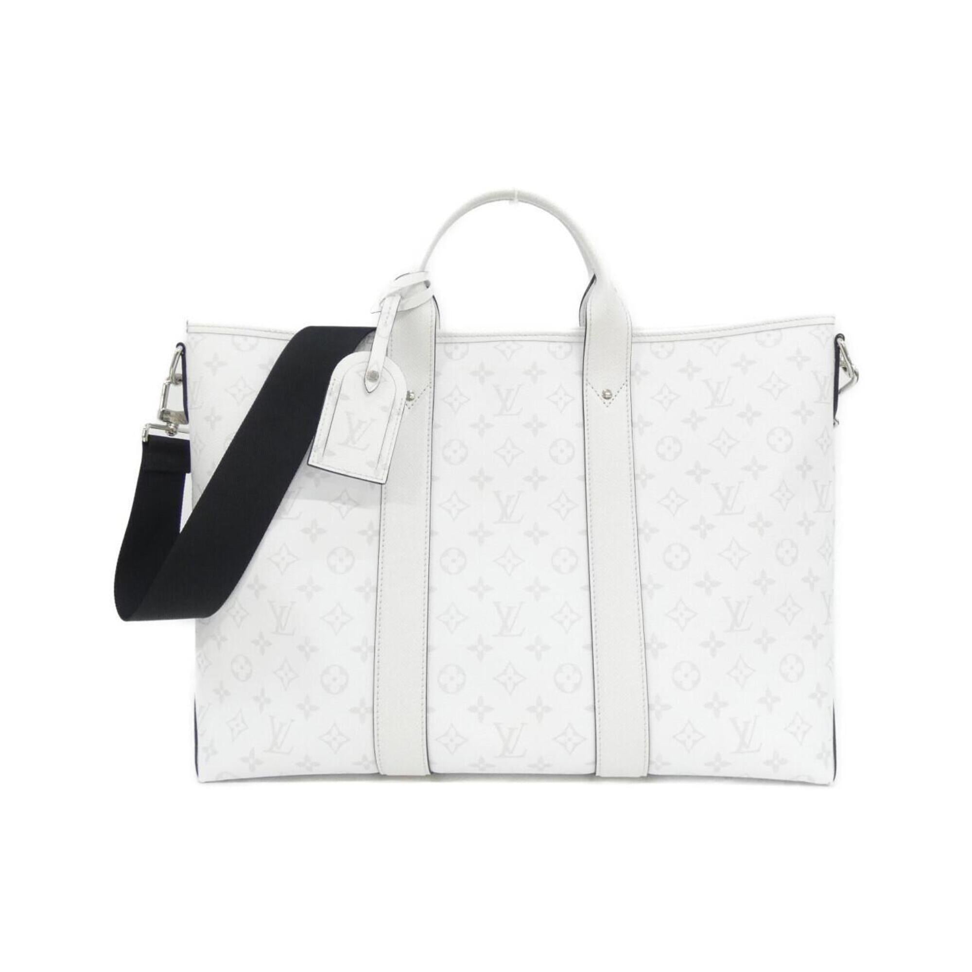 Louis Vuitton White Coated Canvas Leather Handbag (Pre-Owned)