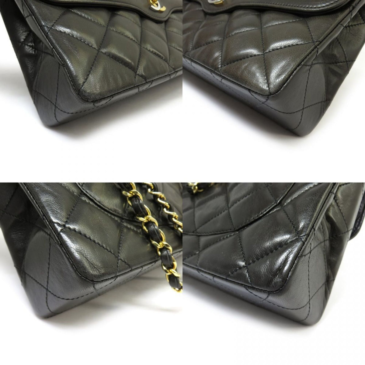 Chanel Matelasse Black Leather Shoulder Bag (Pre-Owned)