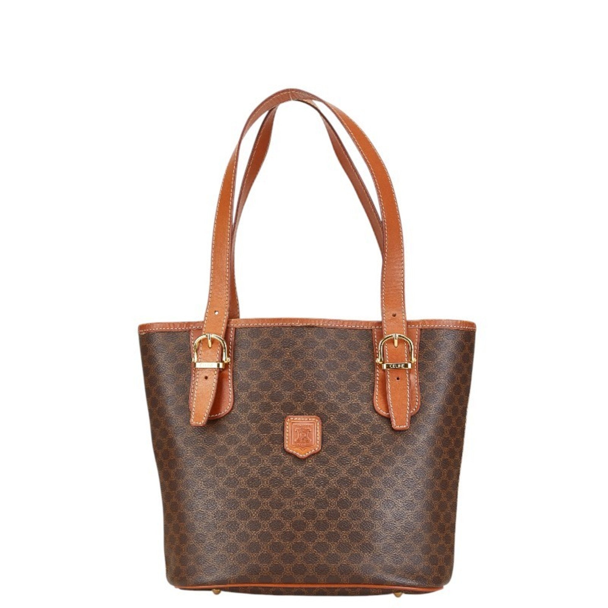 Celine Brown Pvc Leather Handbag Tote Bag (Pre-Owned)
