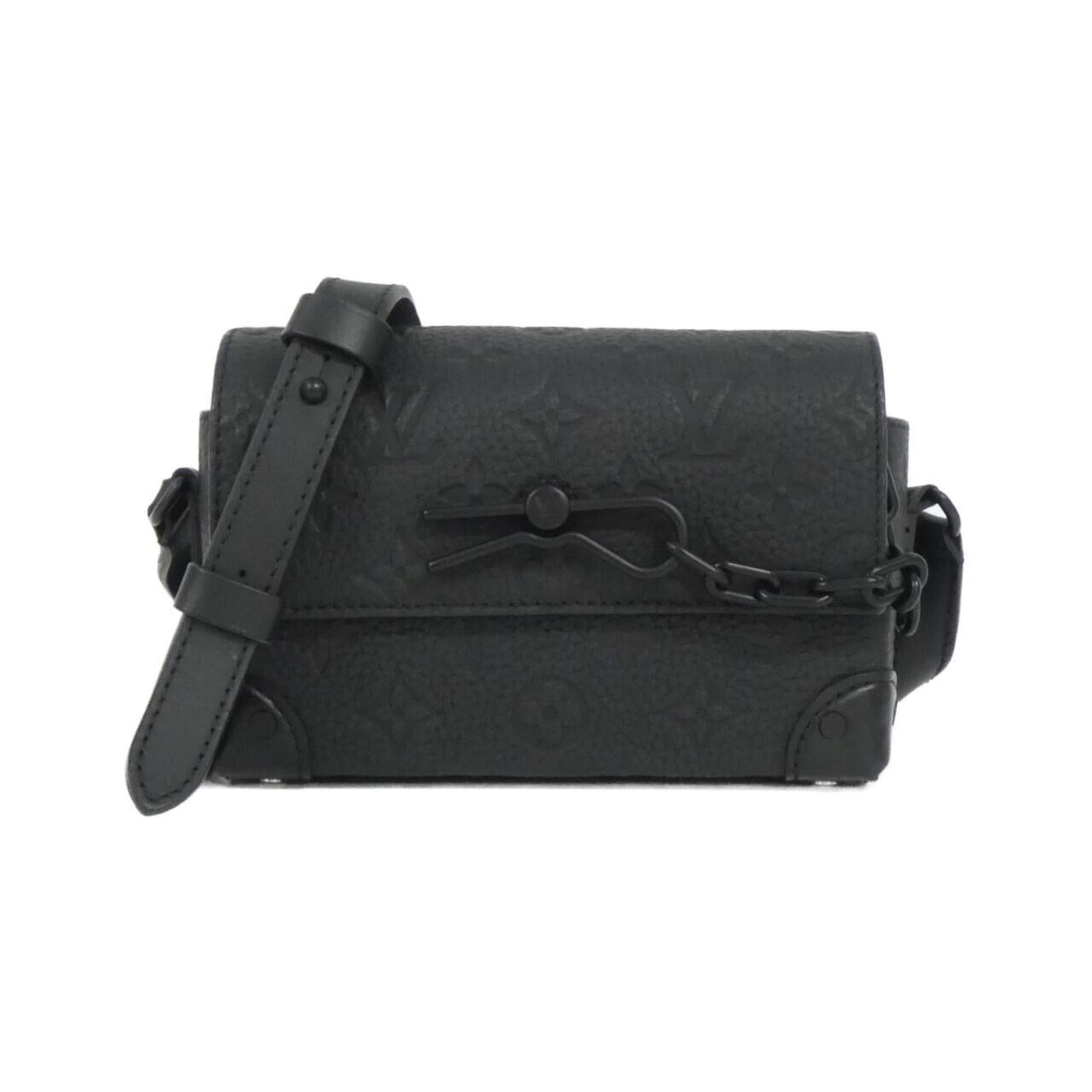 Louis Vuitton Black Leather Shoulder Bag (Pre-Owned)