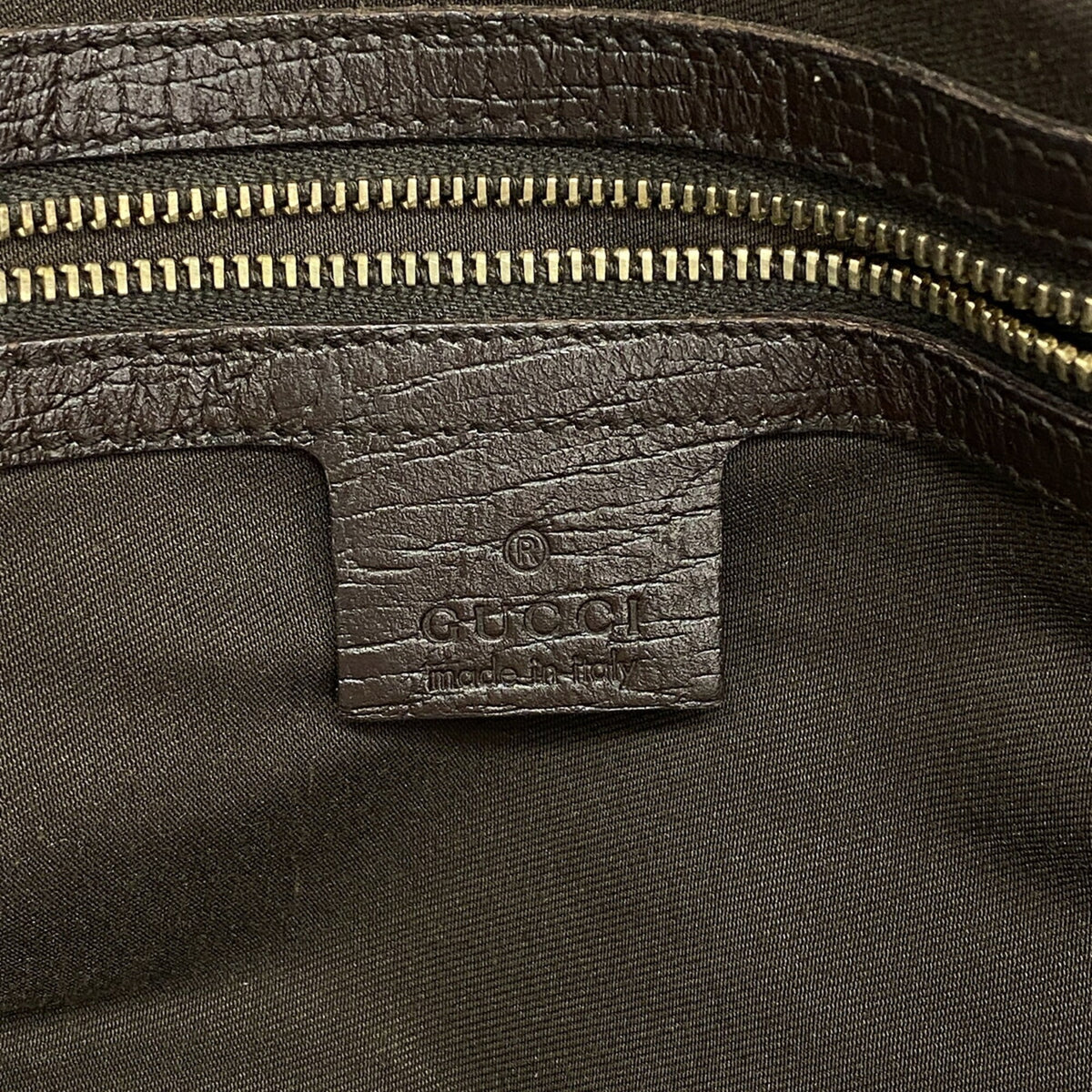 Gucci Beige Brown Canvas Tote Bag (Pre-Owned)