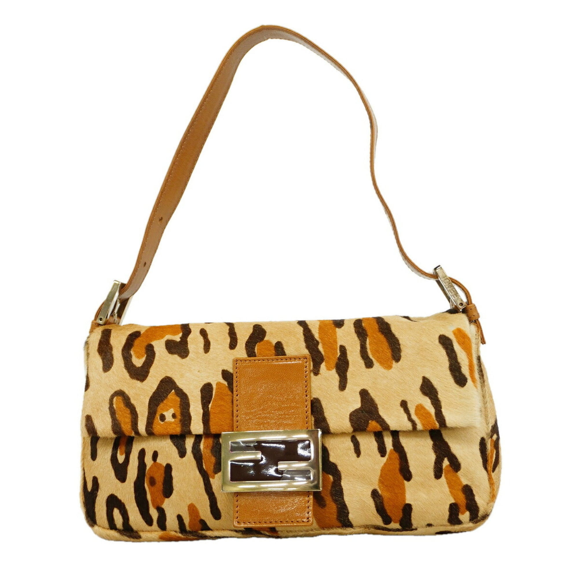 Fendi Beige Brown Handbag (Pre-Owned)