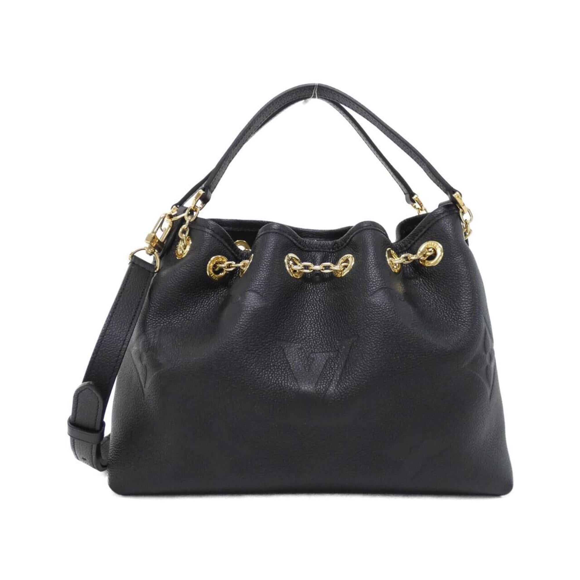 Louis Vuitton Black Leather Handbag (Pre-Owned)