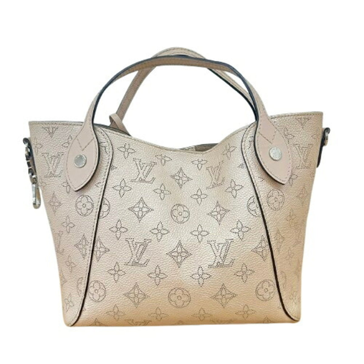 Louis Vuitton Mahina Pink Beige Leather Handbag Shoulder Bag (Pre-Owned)