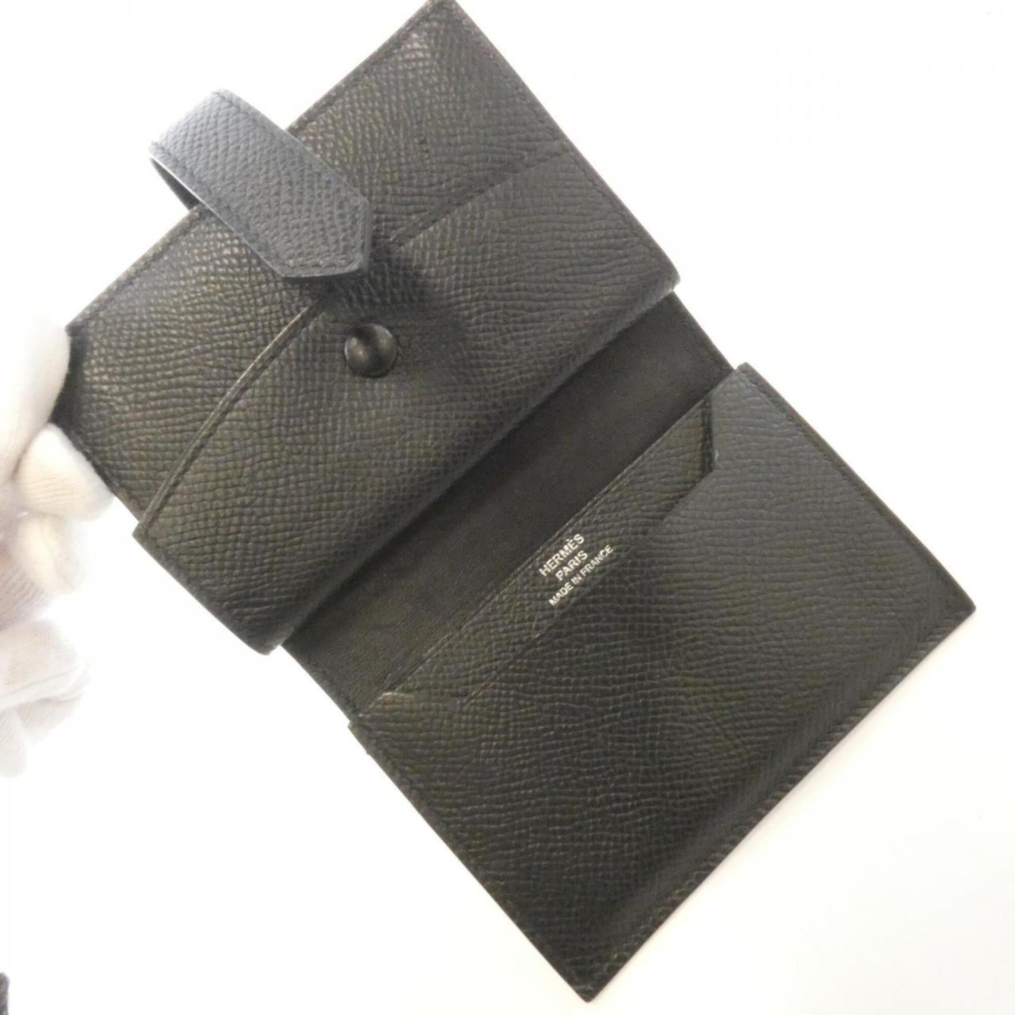 Hermes Black Epsom Leather Wallet (Bi-Fold) (Pre-Owned)