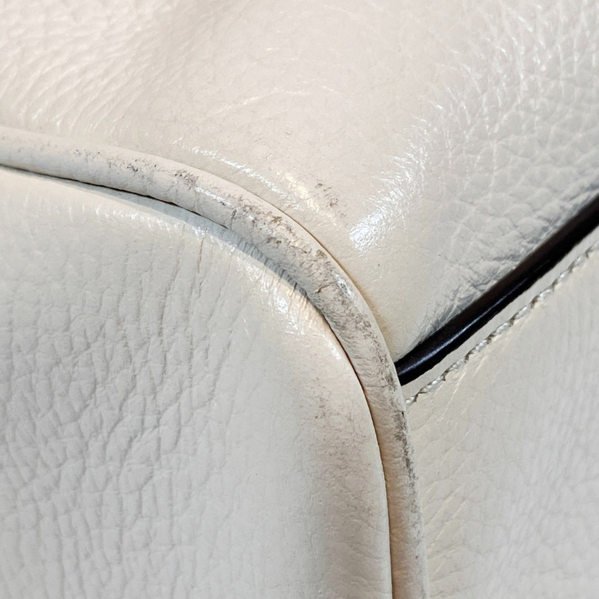 Coach White Leather Handbag (Pre-Owned)