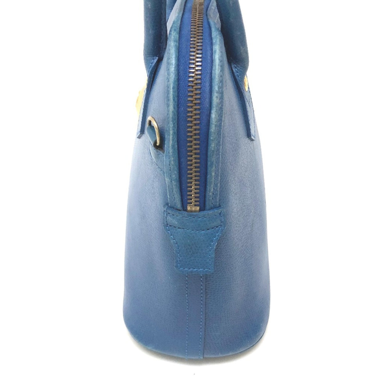 Mcm Blue Leather Handbag Shoulder Bag (Pre-Owned)