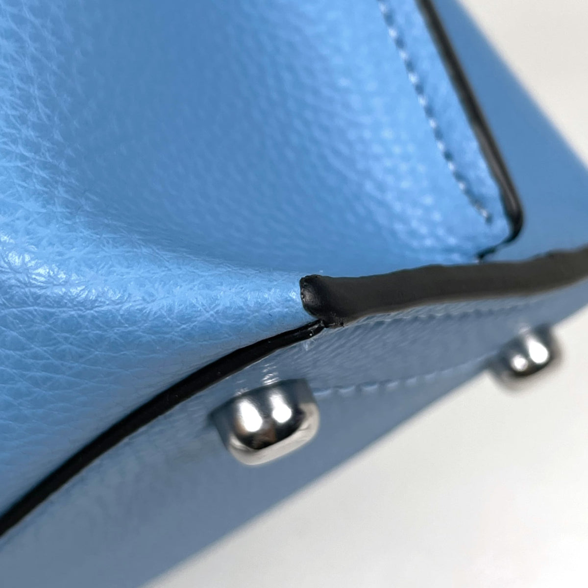 Coach Blue Leather Tote Bag (Pre-Owned)