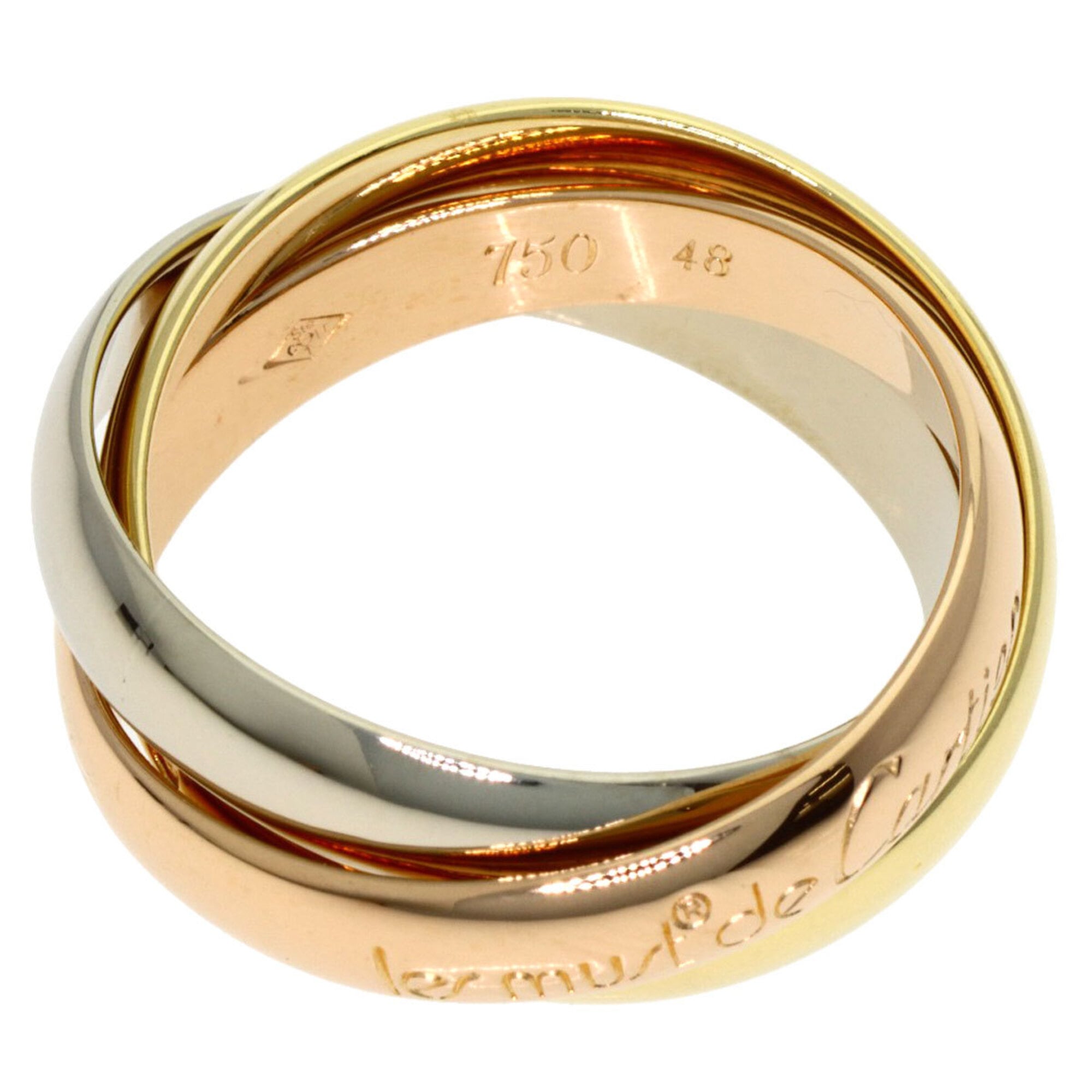Cartier Trinity Yellow Gold (18K) Pink Gold (18K) White Gold (18K) Band Ring (Pre-Owned)