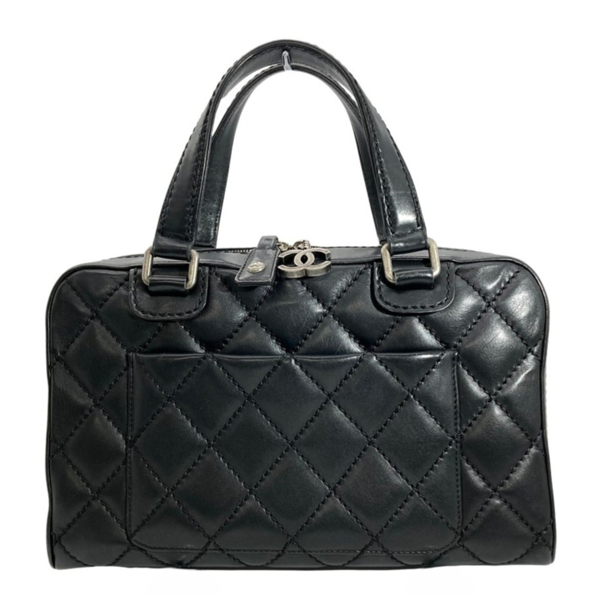 Chanel Black Boston Bag Handbag (Pre-Owned)