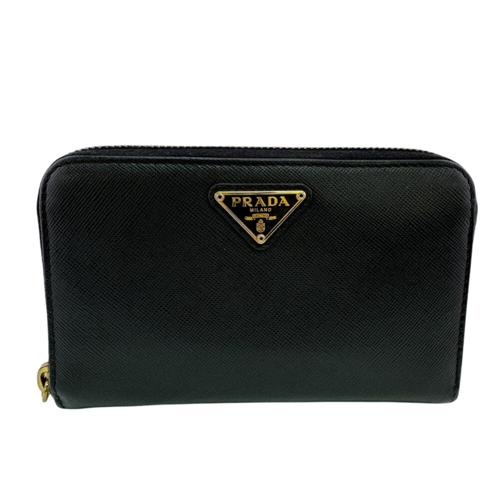 Prada Black Leather Wallet (Bi-Fold) (Pre-Owned)
